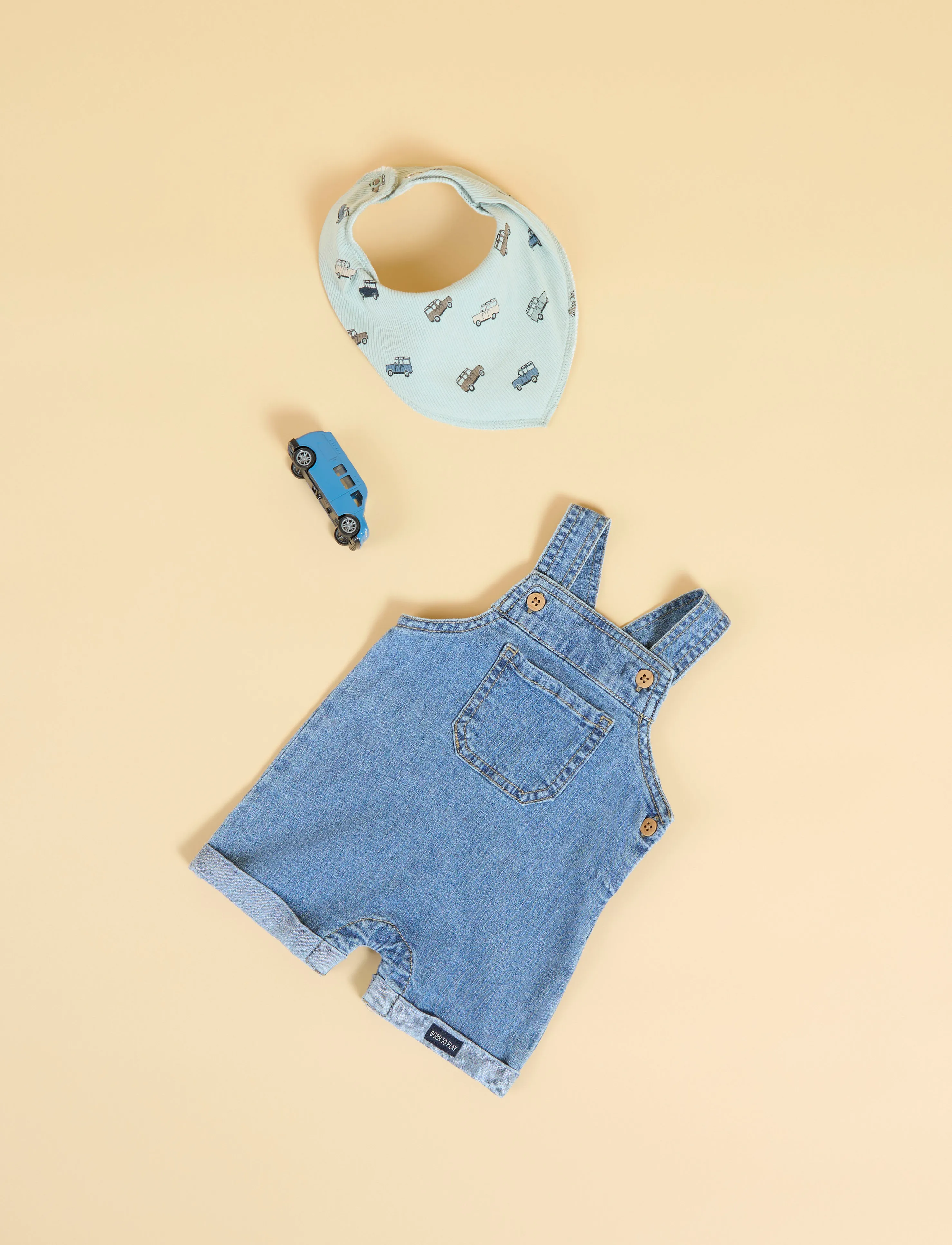 name it - NBMLOU DNM SHORTS OVERALL 2230-LI H - smekkbuxur - dark blue denim - 3