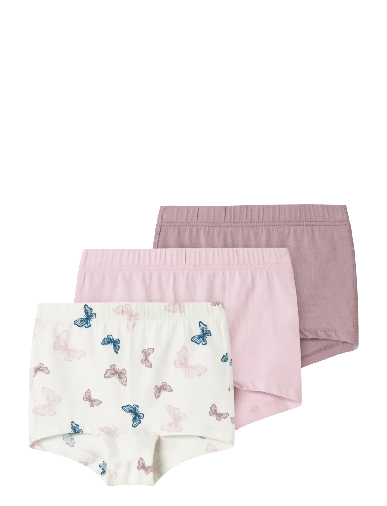 name it Nmftights 3P Jet Stream Butterfly Noos, 86, Pink, Undertøj > Trusser, Børn
