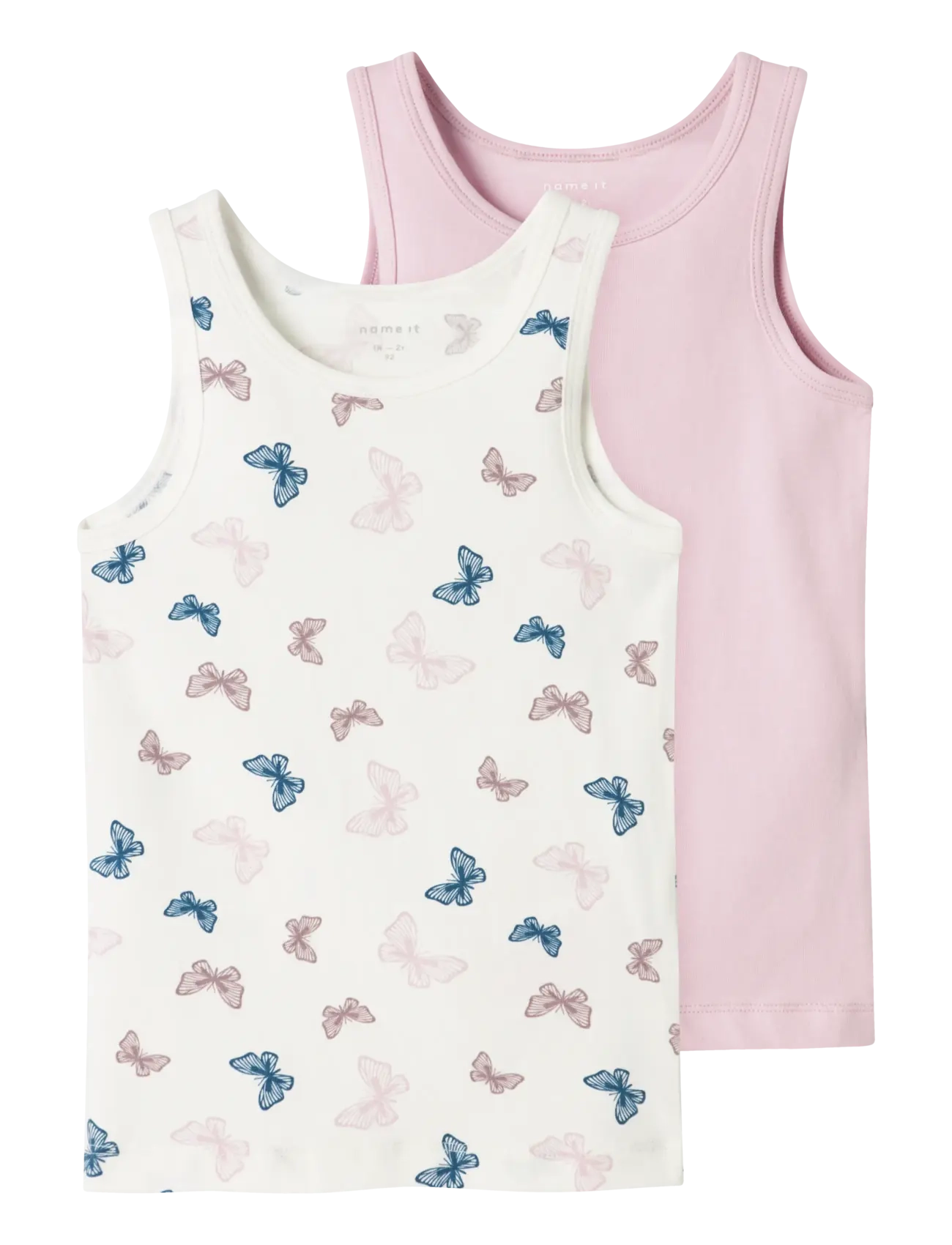 name it NMFTANK TOP 2P JET STREAM BUTTERFLY NOOS - Overdele - JET STREAM / pink/rose