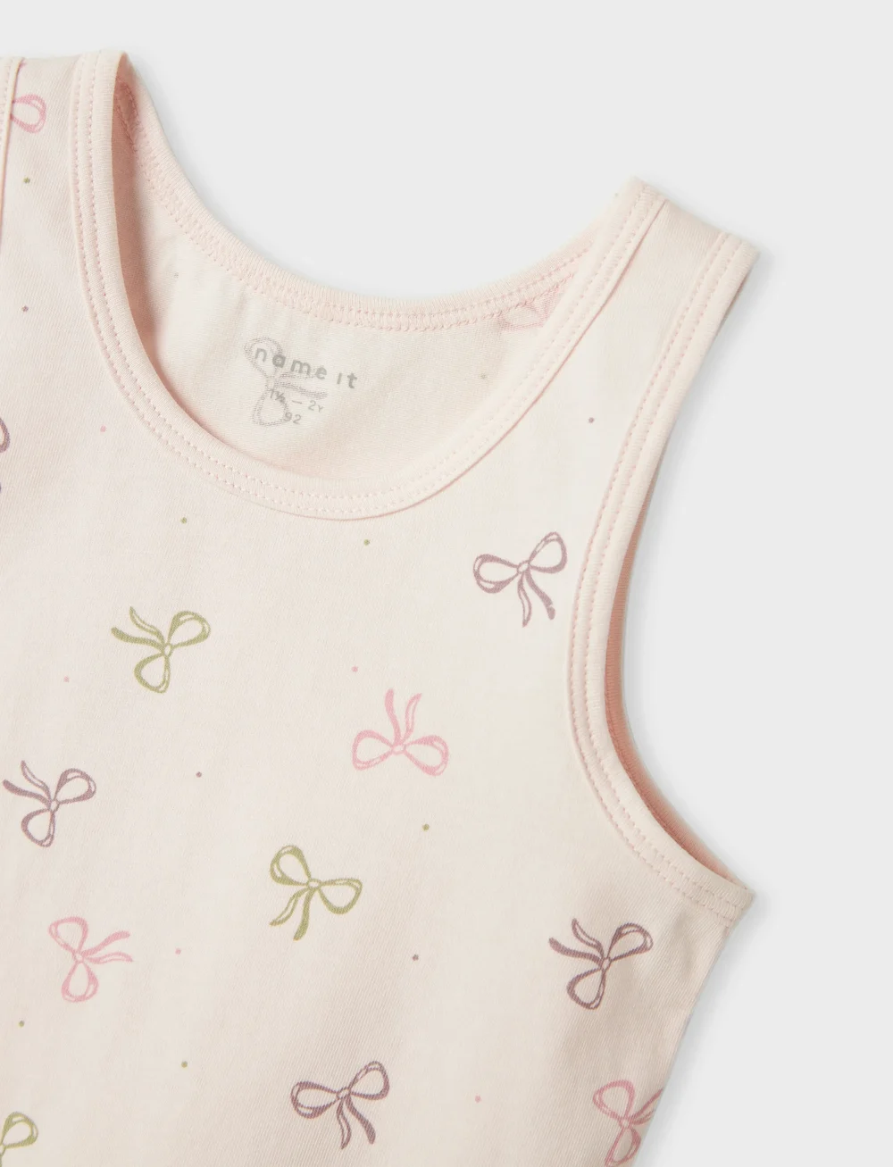 name it - NMFTANK TOP 2P BARELY PINK BOW NOOS - tanktops - barely pink - 2
