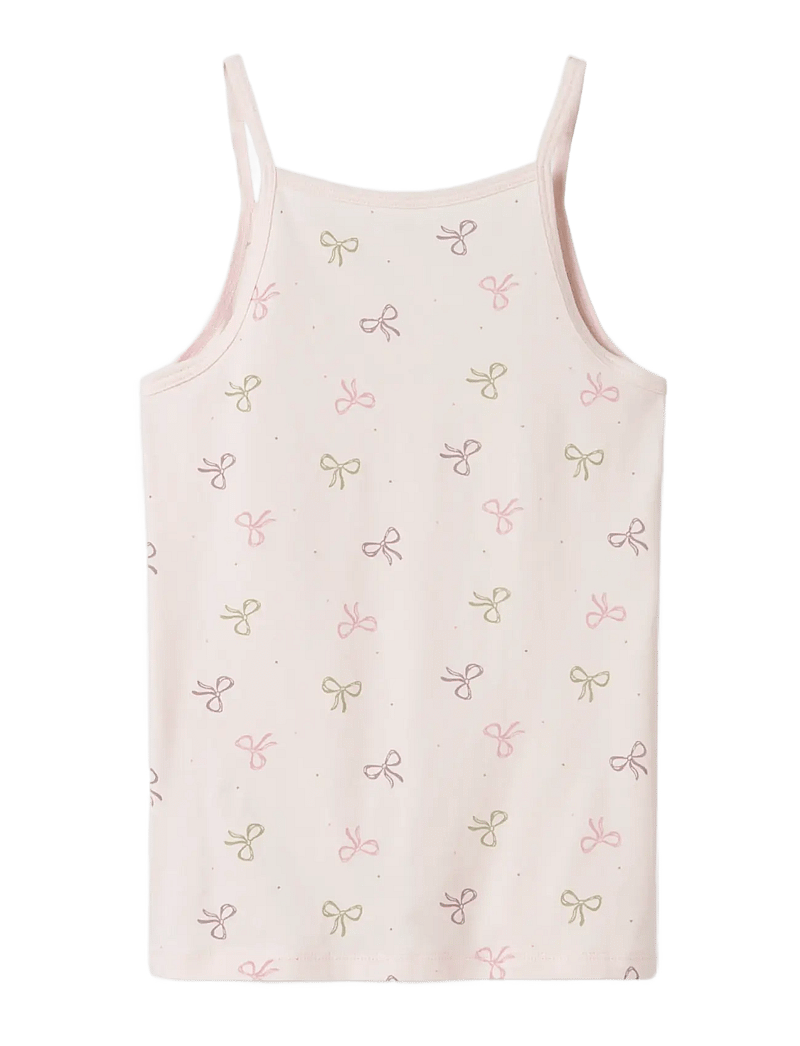 name it - NKFSTRAP TOP 2P BARELY PINK BOW NOOS - linnen - barely pink - 2