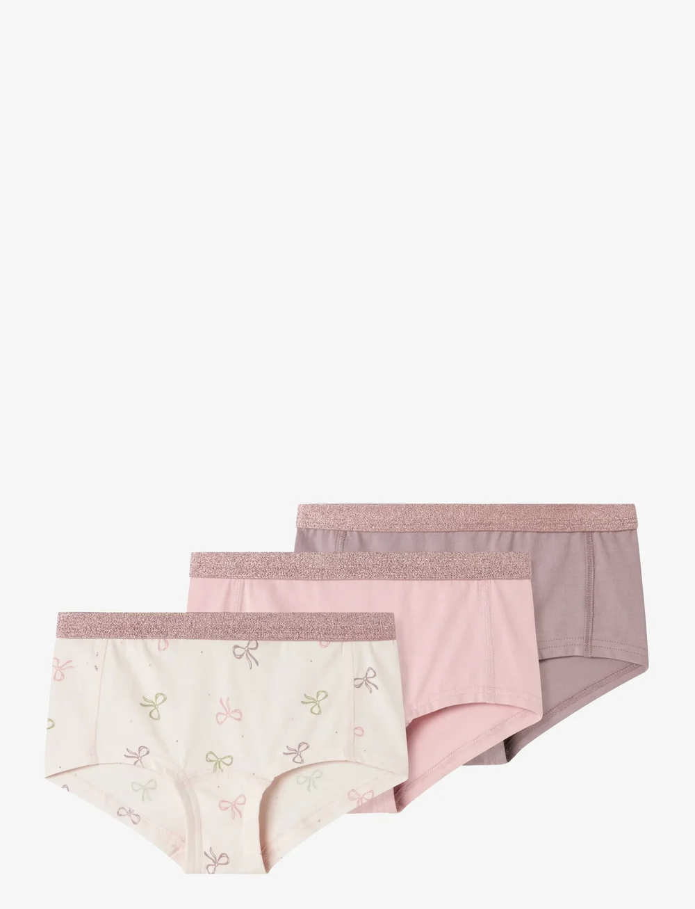 name it - NKFHIPSTER 3P BARELY PINK BOW NOOS - aluspüksid - barely pink - 0