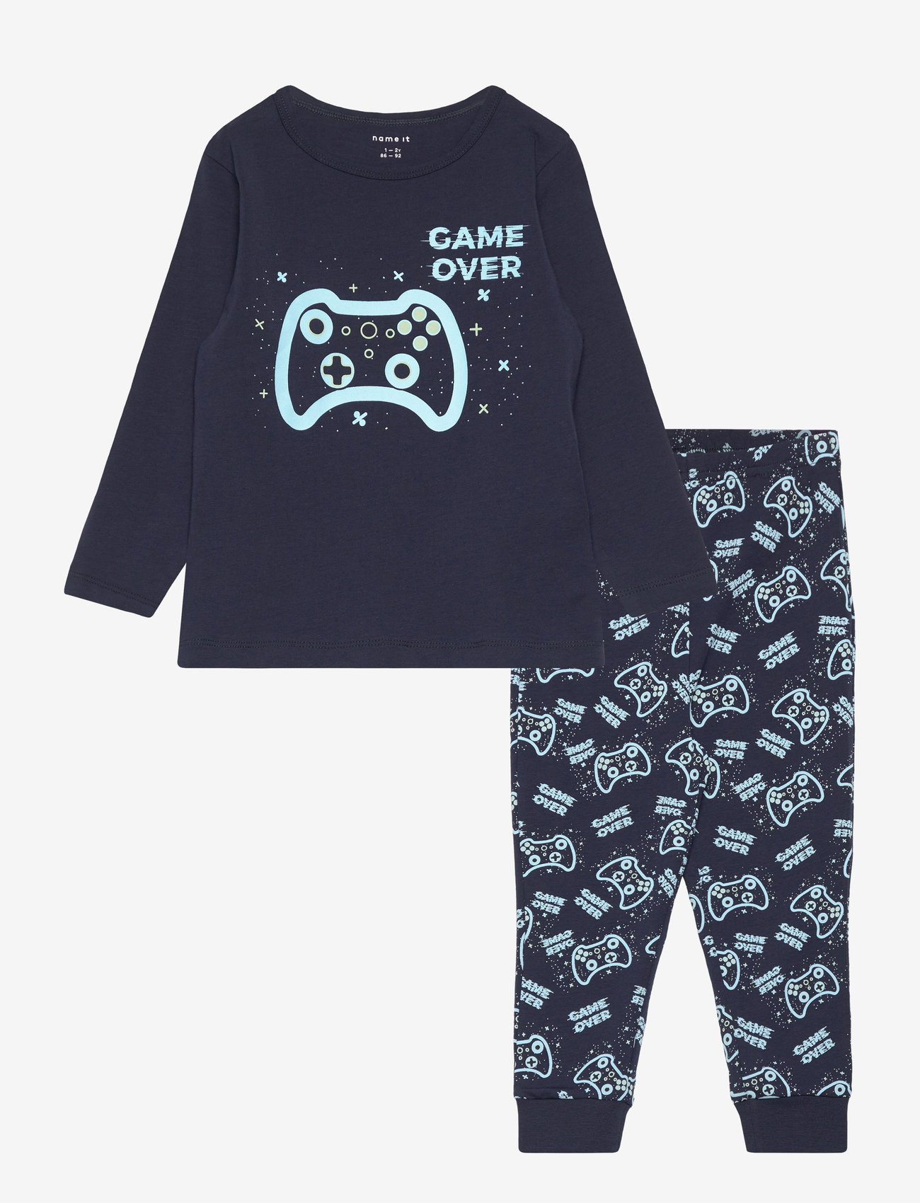 name it - NKMNIGHTSET SAPPHIRE GAME NOOS - pyjamassæt - dark sapphire - 1
