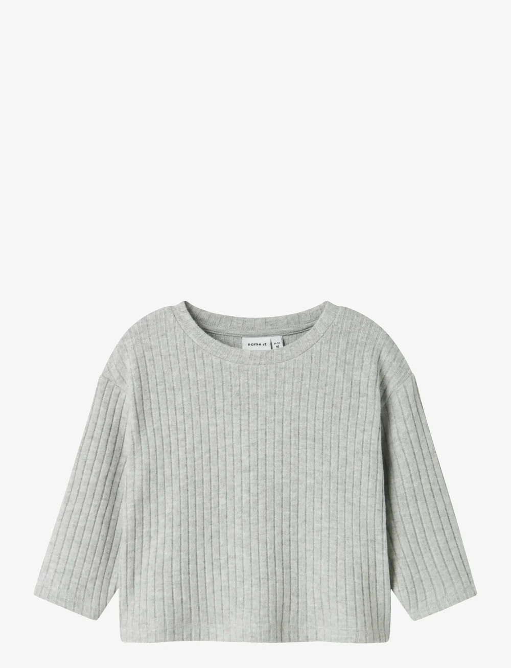 name it - NMFRIKKA LS RLX TOP - langärmelig - grey melange - 0
