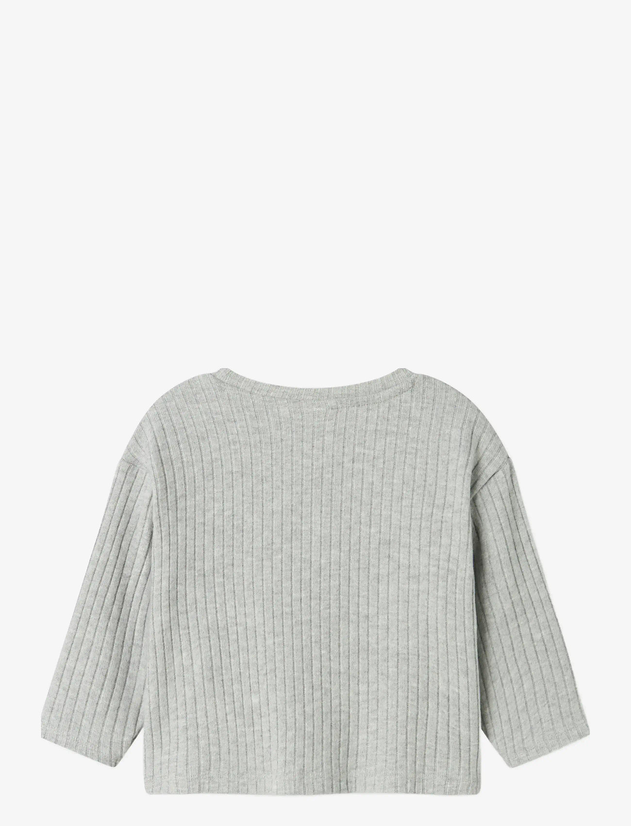 name it - NMFRIKKA LS RLX TOP - langærmede t-shirts - grey melange - 1