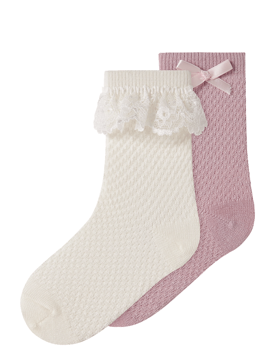 name it - NMFWAKMA WO/BL STRUCTURE 2P SOCK - strümpfe - violet ice - 0