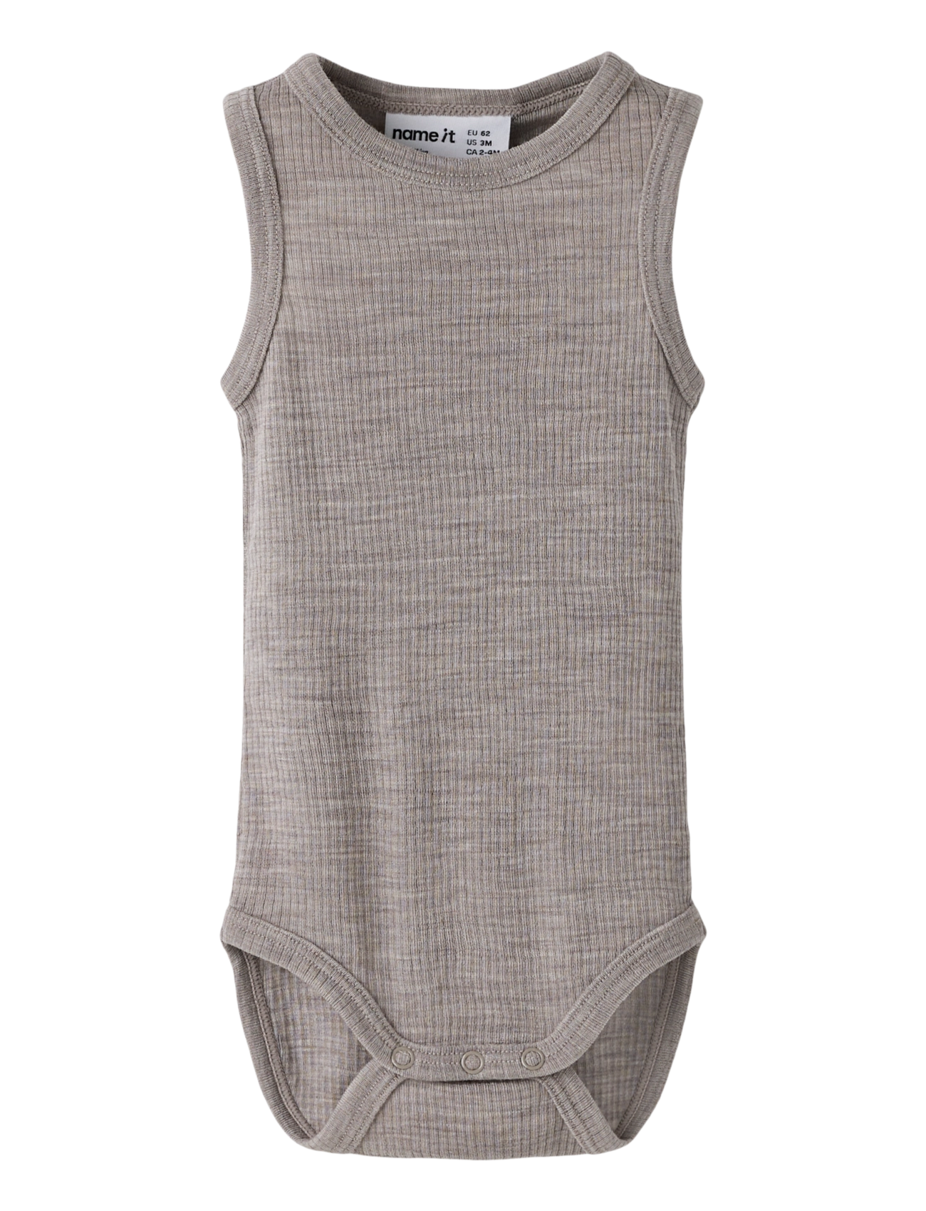 NAME IT Nbnwax Wolle Rib Tank Body Grau - 56 - Kinder