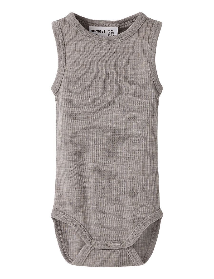 name it - NBNWAX WOOL RIB TANK BODY - base layer baby - satellite - 0