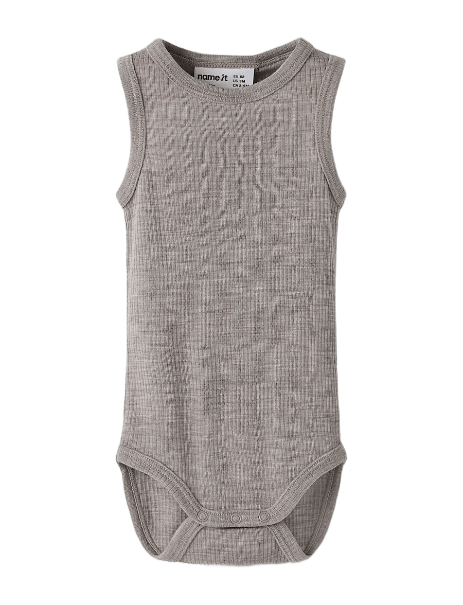 name it - NBNWAX WOOL RIB TANK BODY - base layer baby - satellite - 2