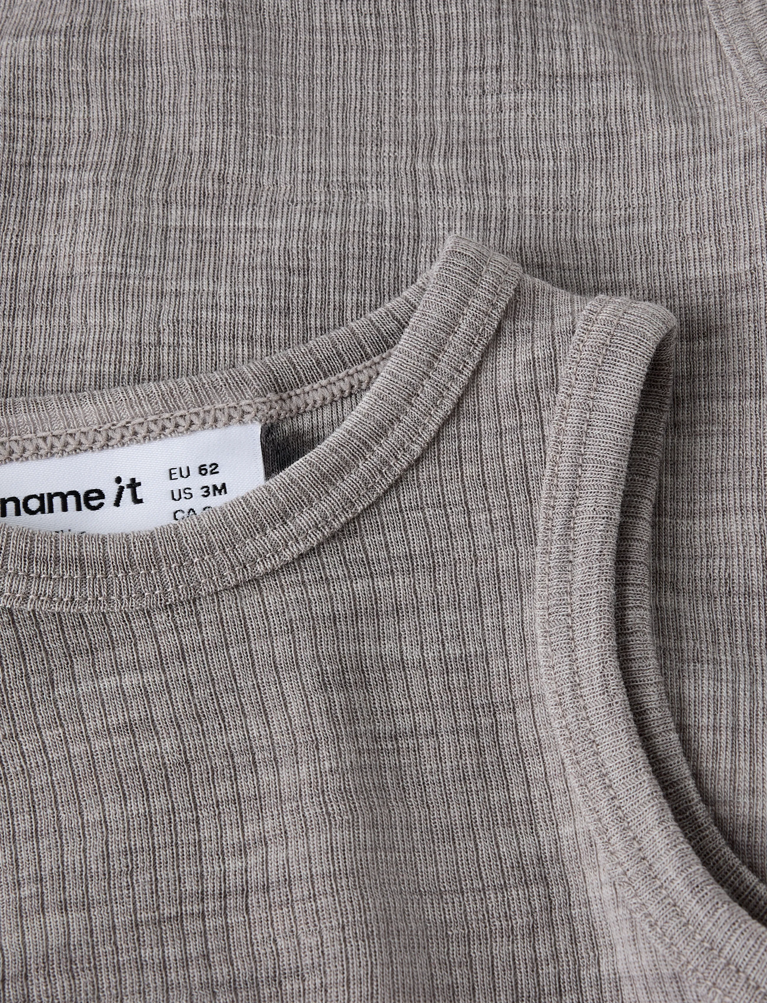 name it - NBNWAX WOOL RIB TANK BODY - base layer baby - satellite - 3