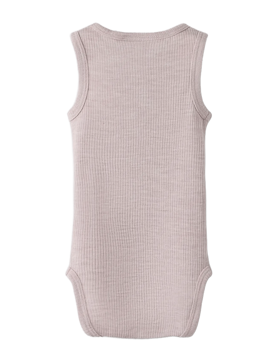 name it - NBNWAX WOOL RIB TANK BODY - uldundertøj baby - violet ice - 1