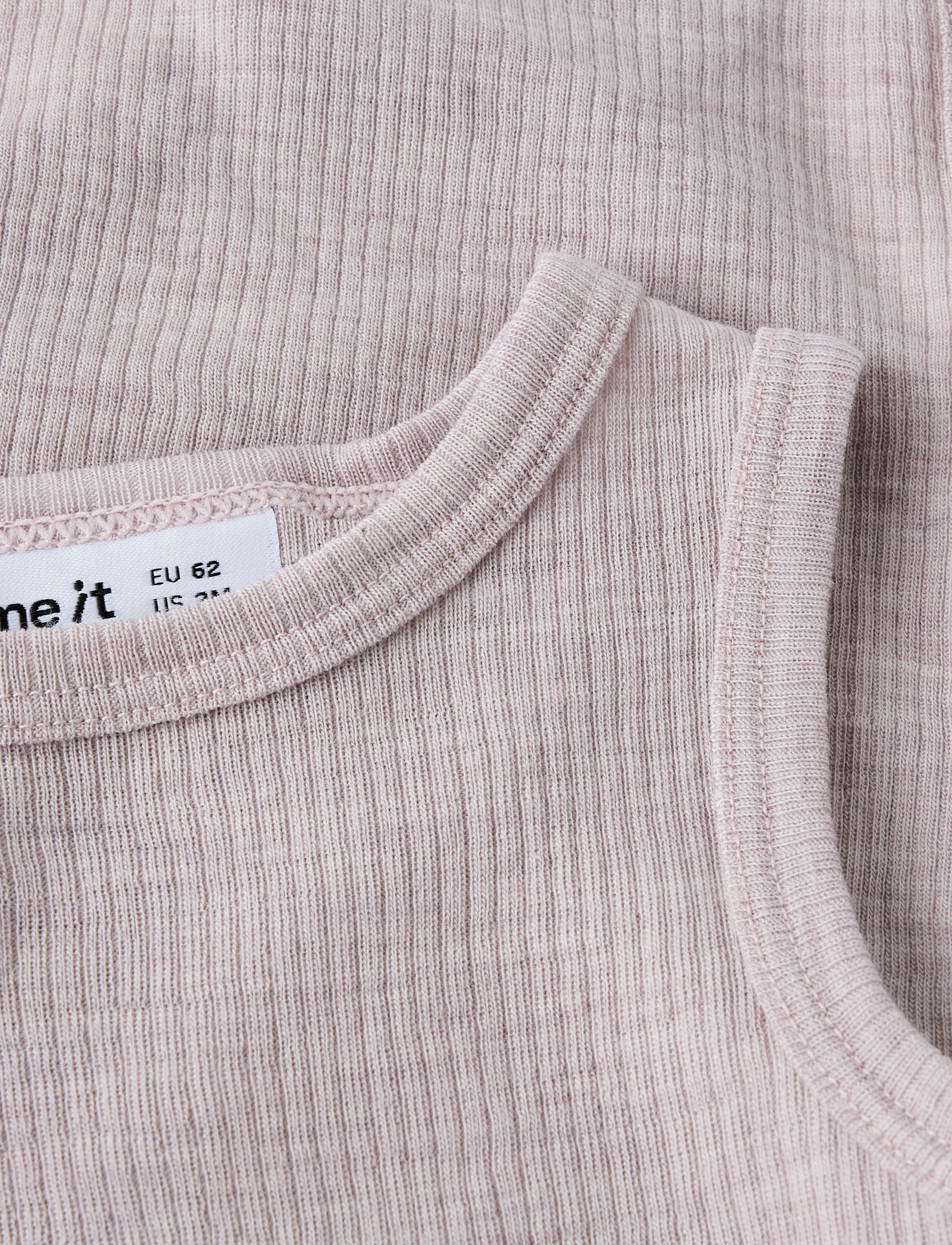 name it - NBNWAX WOOL RIB TANK BODY - uldundertøj baby - violet ice - 4