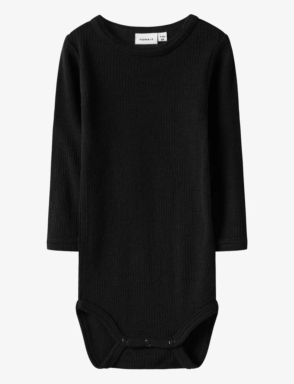 name it - NBNWAX WOOL RIB LS BODY NOOS - alusriided beebidele - black - 0