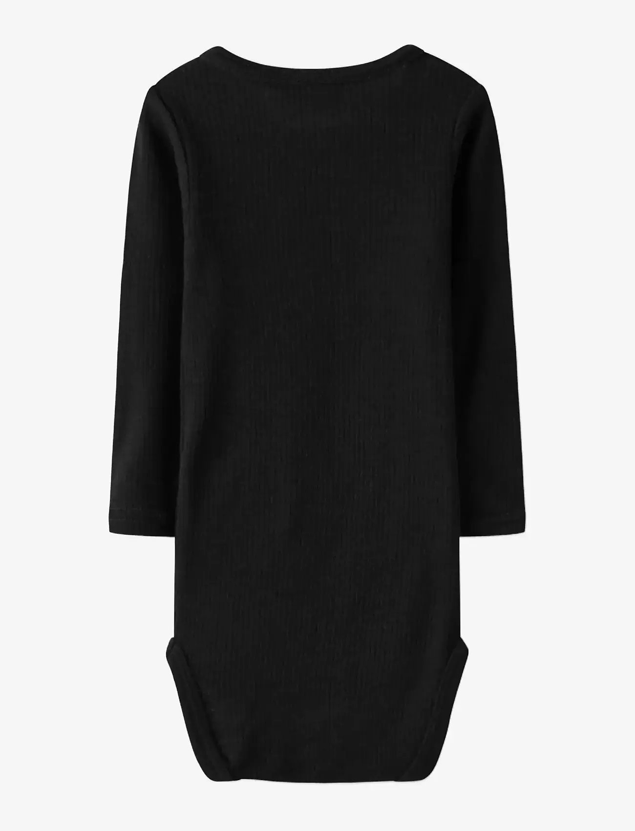 name it - NBNWAX WOOL RIB LS BODY NOOS - base layer baby - black - 2