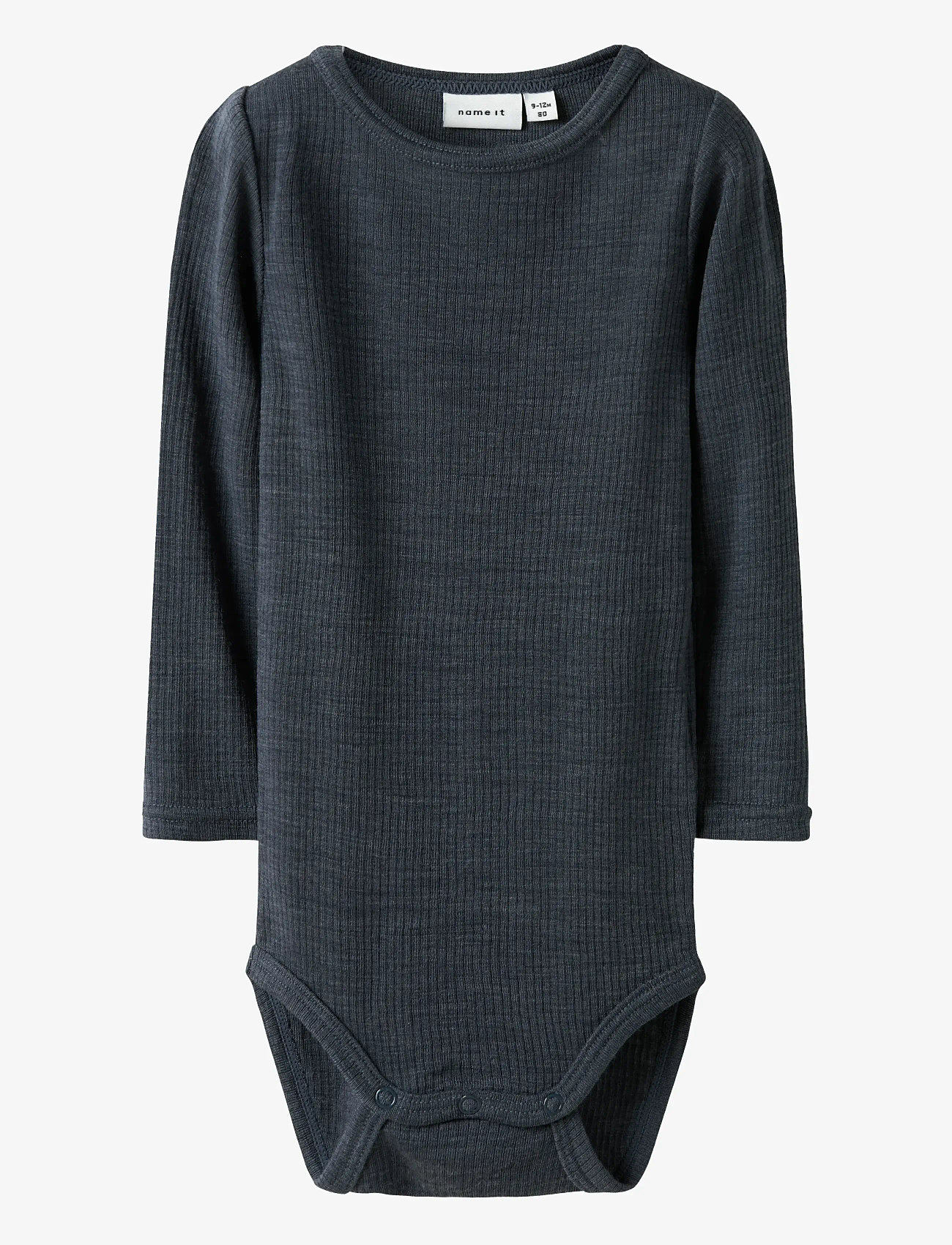 name it - NBNWAX WOOL RIB LS BODY NOOS - uldundertøj baby - ombre blue - 1