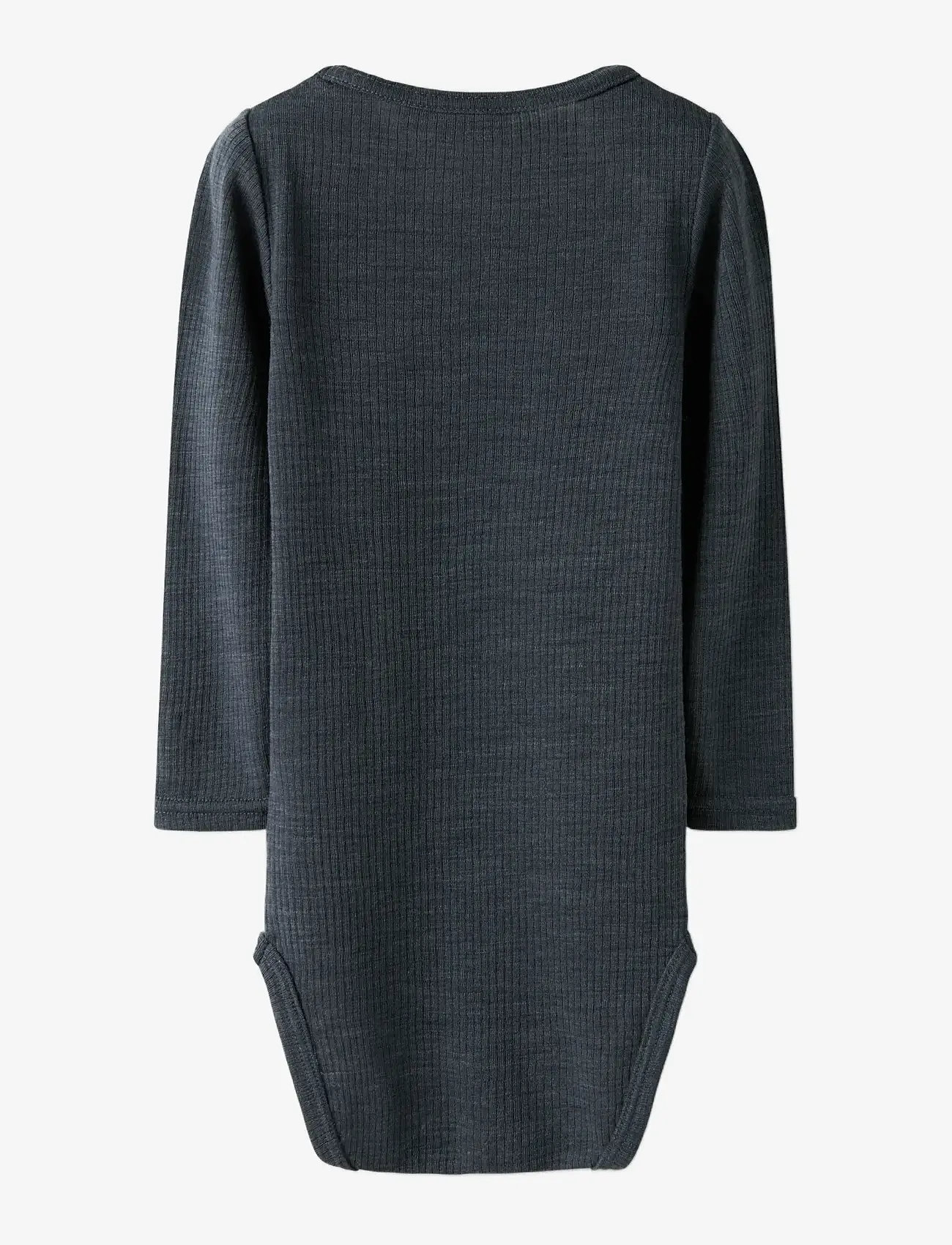 name it - NBNWAX WOOL RIB LS BODY NOOS - uldundertøj baby - ombre blue - 2