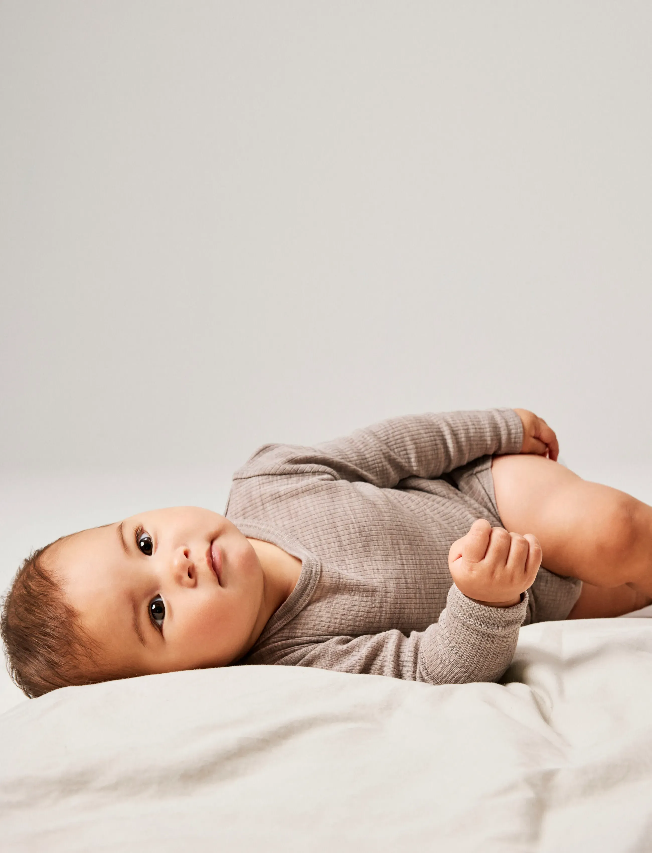 name it - NBNWAX WOOL RIB LS BODY NOOS - beebi alusriided - satellite - 2