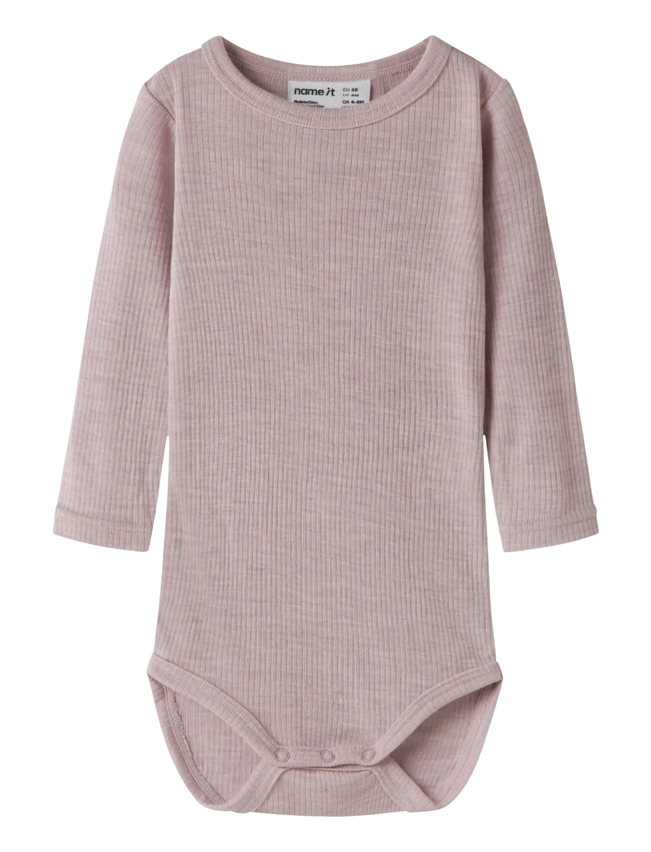 name it NBNWAX WOOL RIB LS BODY NOOS - Pikkade varrukatega bodid - VIOLET ICE / purple