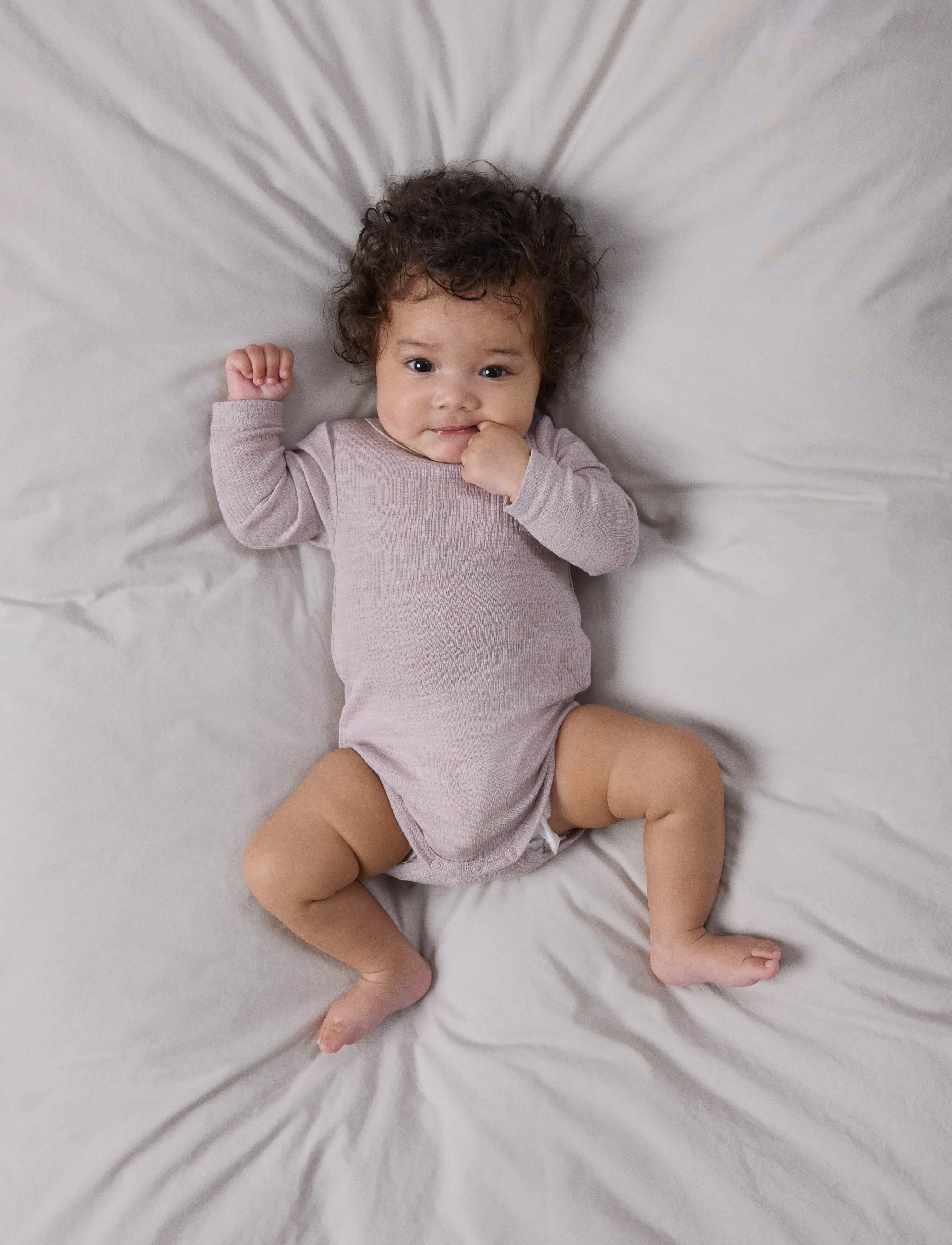 name it - NBNWAX WOOL RIB LS BODY NOOS - beebi alusriided - violet ice - 2