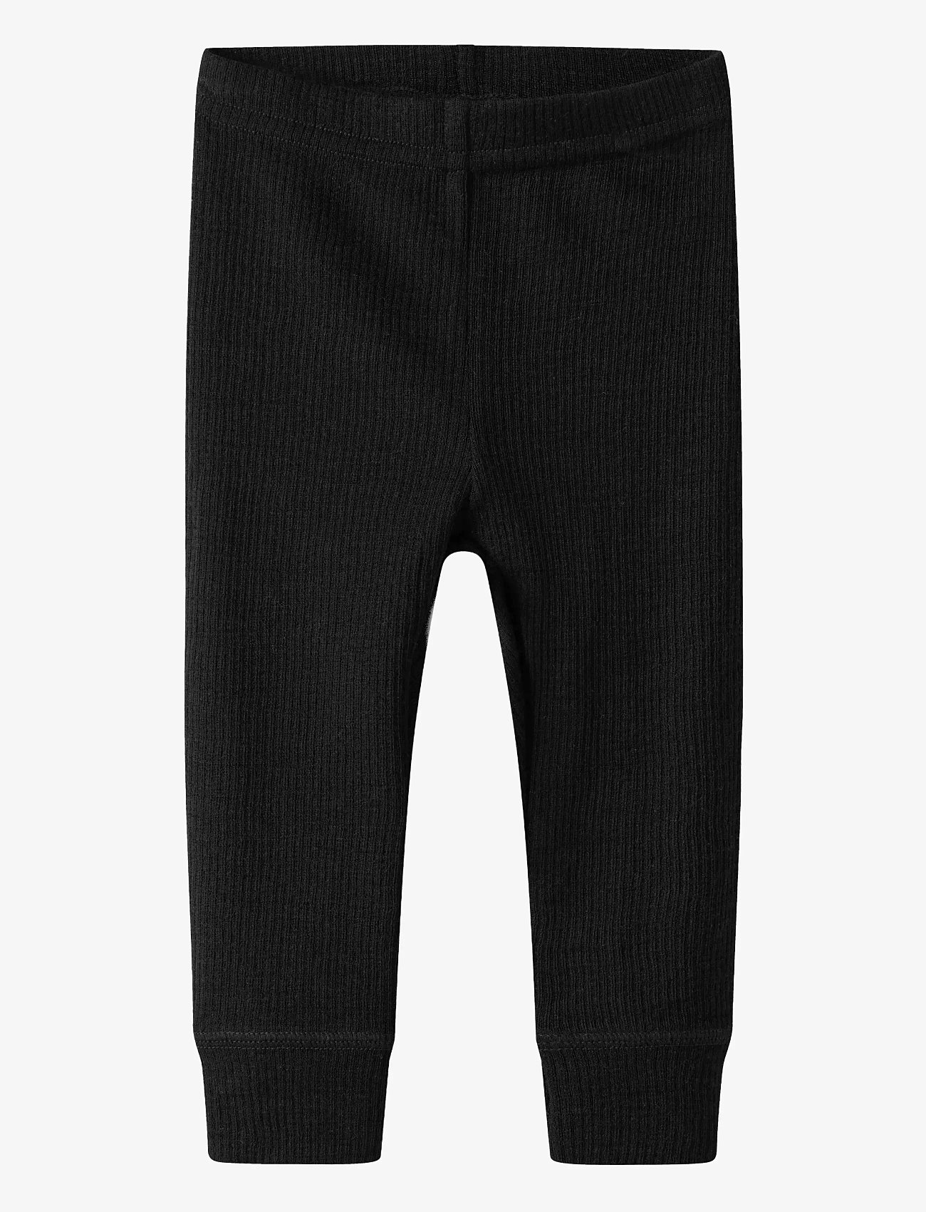 name it - NBNWAX WOOL RIB LEGGING NOOS - base layer baby - black - 1