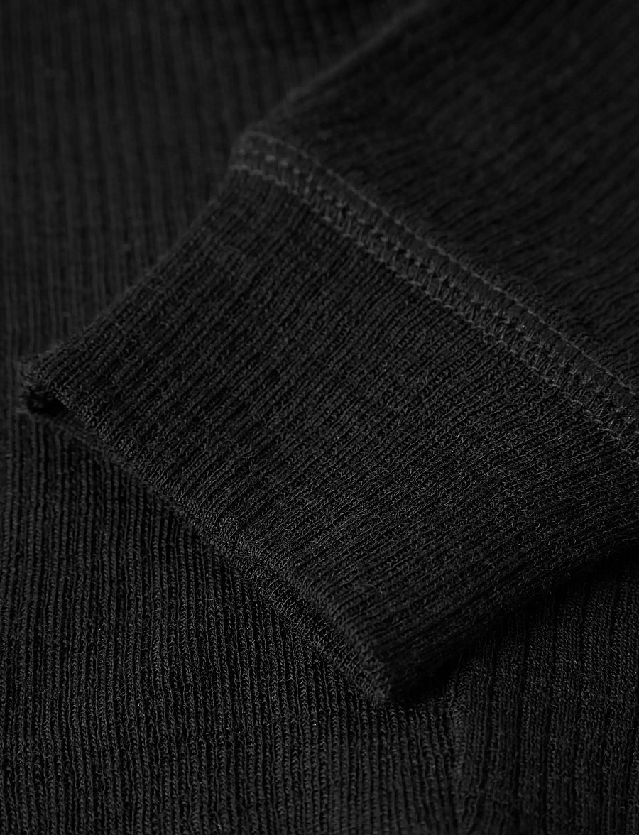 name it - NBNWAX WOOL RIB LEGGING NOOS - base layer baby - black - 0