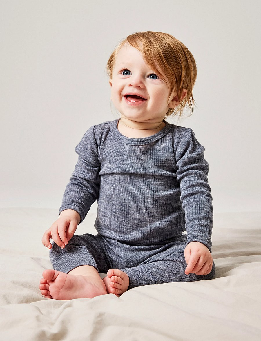 name it - NBNWAX WOOL RIB LEGGING NOOS - beebi alusriided - folkstone gray - 2