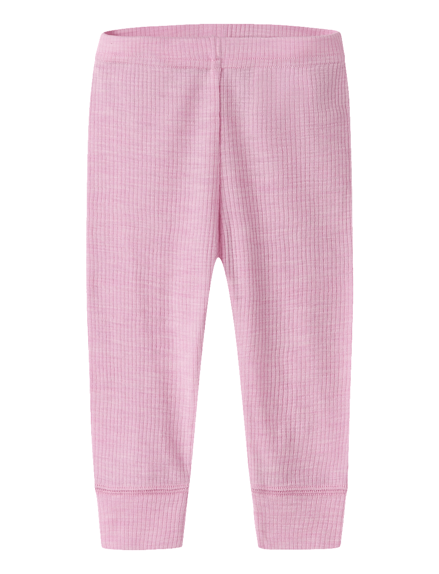 name it - NBNWAX WOOL RIB LEGGING NOOS - underställ baby - full blooming pink - 0