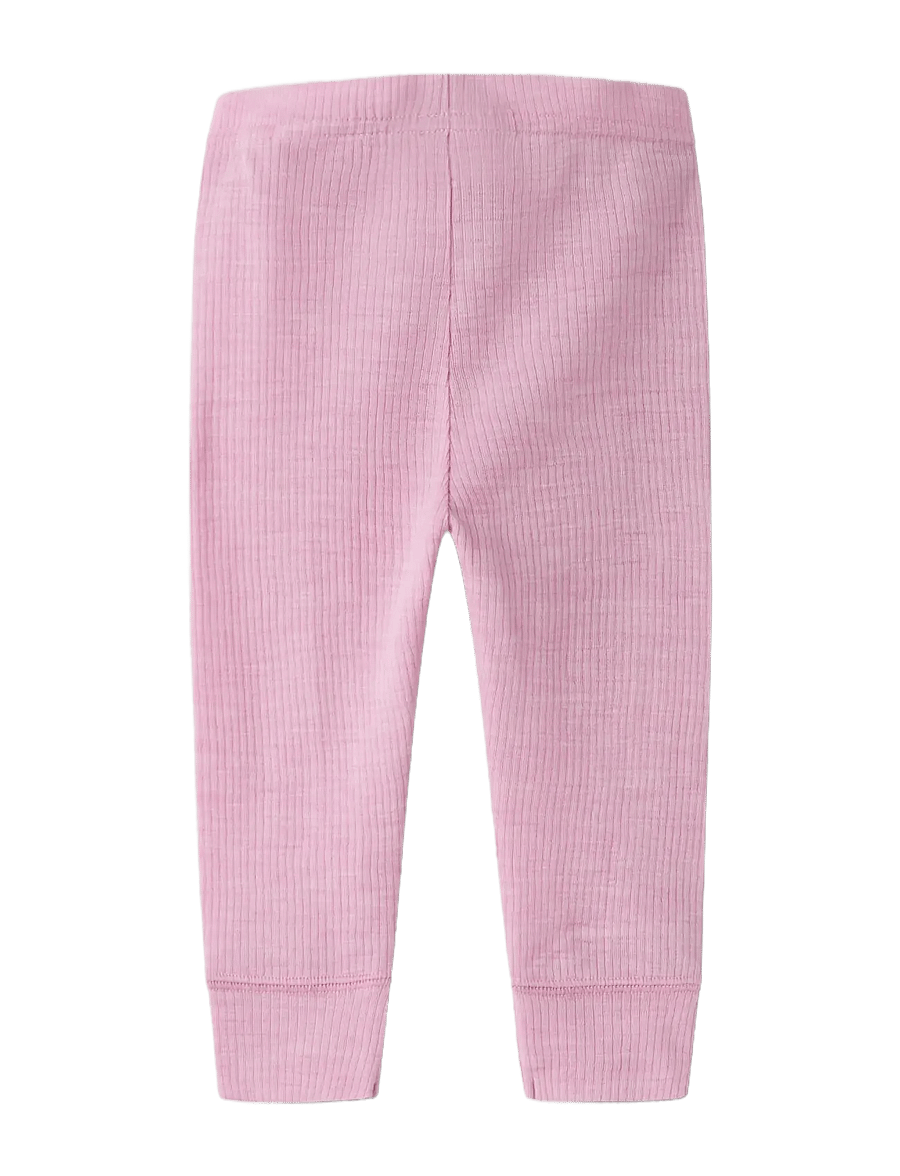 name it - NBNWAX WOOL RIB LEGGING NOOS - underställ baby - full blooming pink - 1