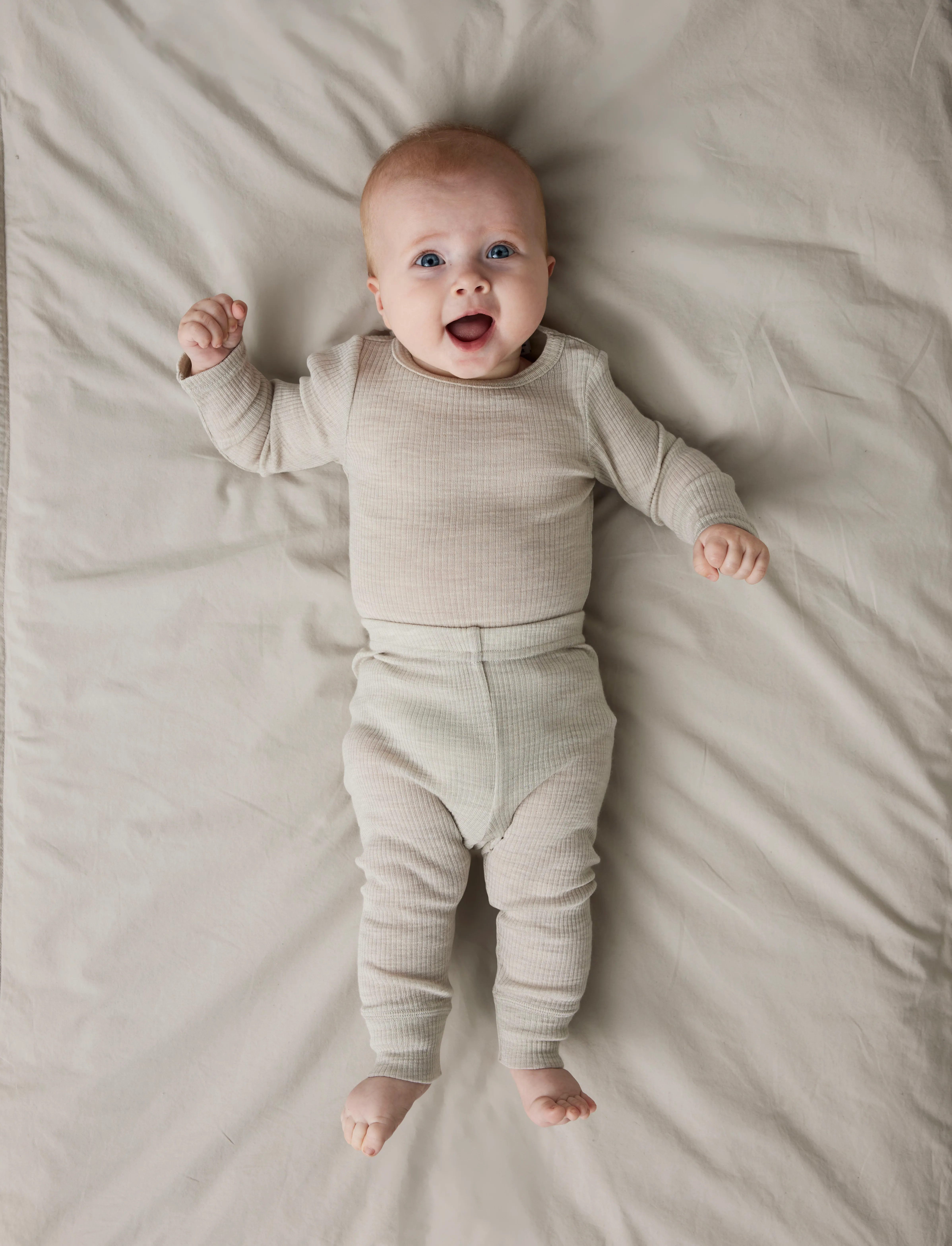 name it NBNWAX WOOL RIB LEGGING NOOS - Leggings - NACREOUS CLOUD / cream