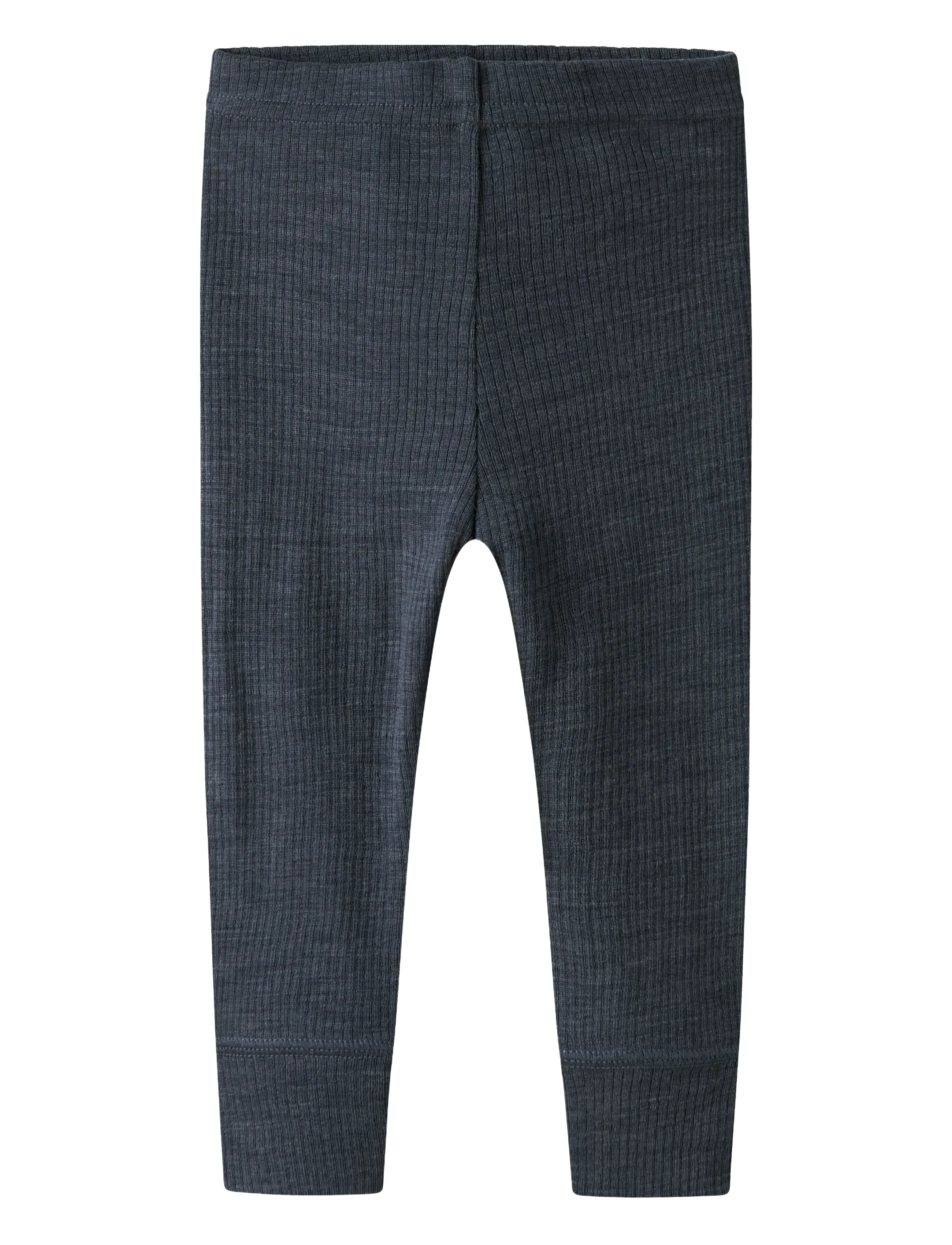 name it Nbnwax Wool Rib Legging Noos, 68, Navy, Underdele > Leggings, Børn