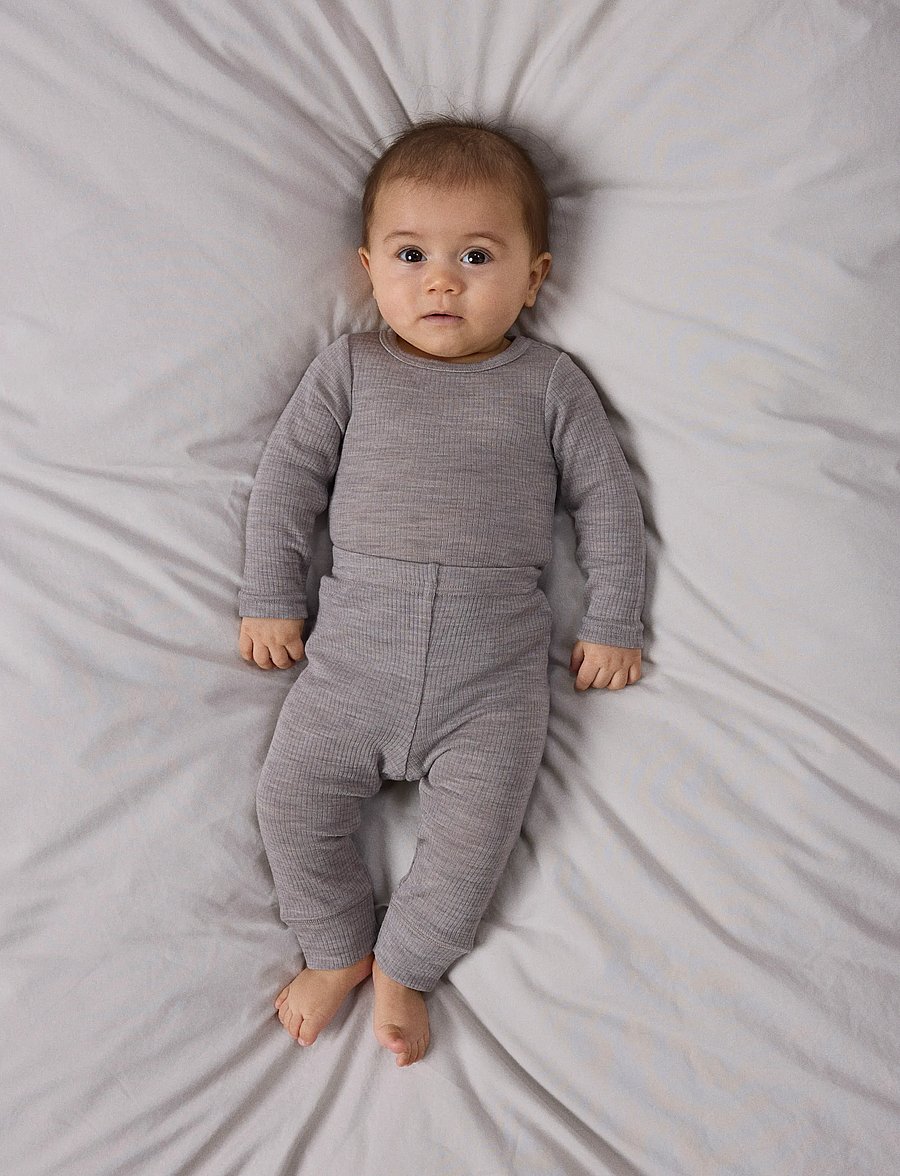 name it - NBNWAX WOOL RIB LEGGING NOOS - termo drabužiai kūdikiams - satellite - 1