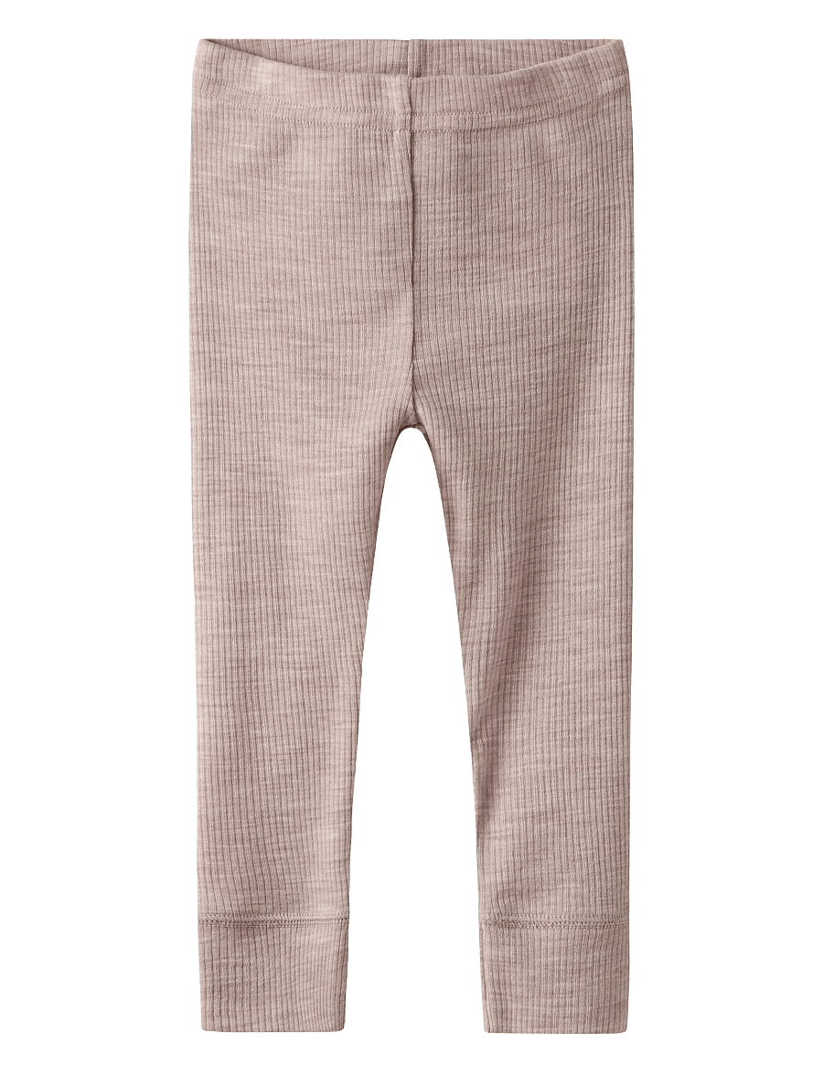name it - NBNWAX WOOL RIB LEGGING NOOS - underställ baby - shadow gray - 1
