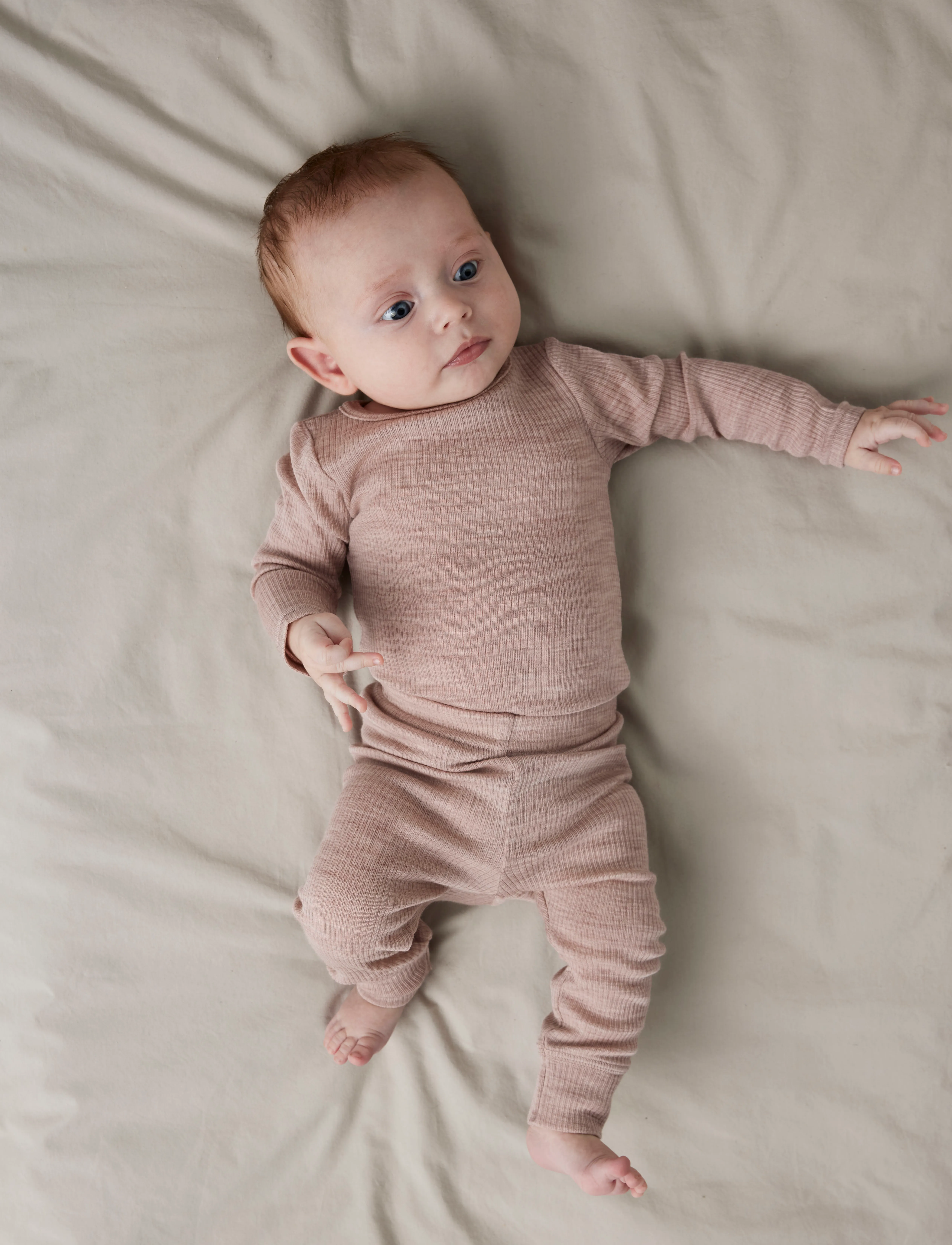 name it NBNWAX WOOL RIB LEGGING NOOS - Leggings - SHADOW GRAY / pink/rose