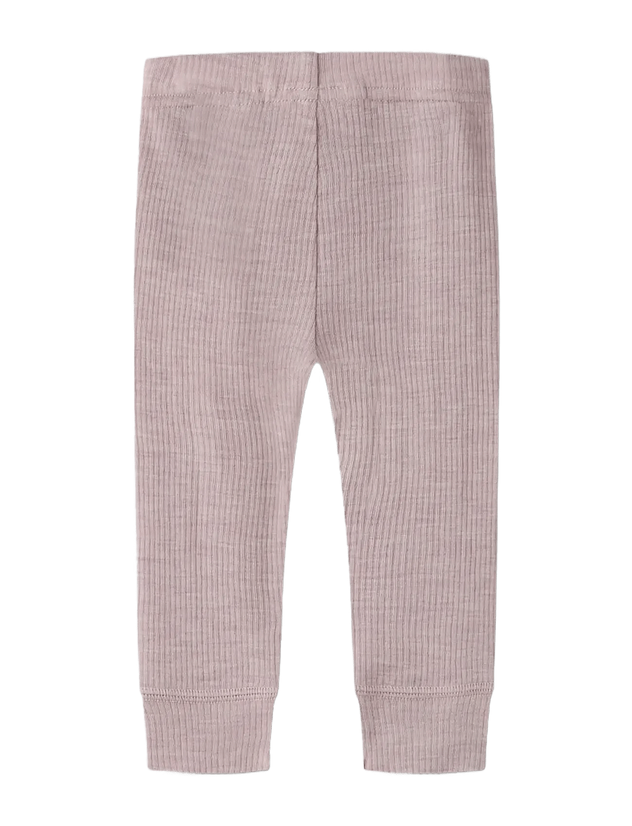 name it - NBNWAX WOOL RIB LEGGING NOOS - base layer baby - violet ice - 1