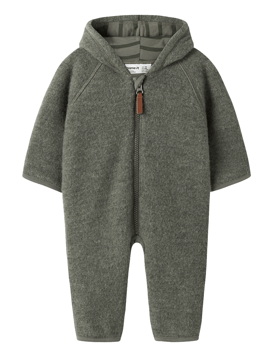 name it - NBMWMINO WOOL BRU SUIT W/LINING - mulled basil - 0