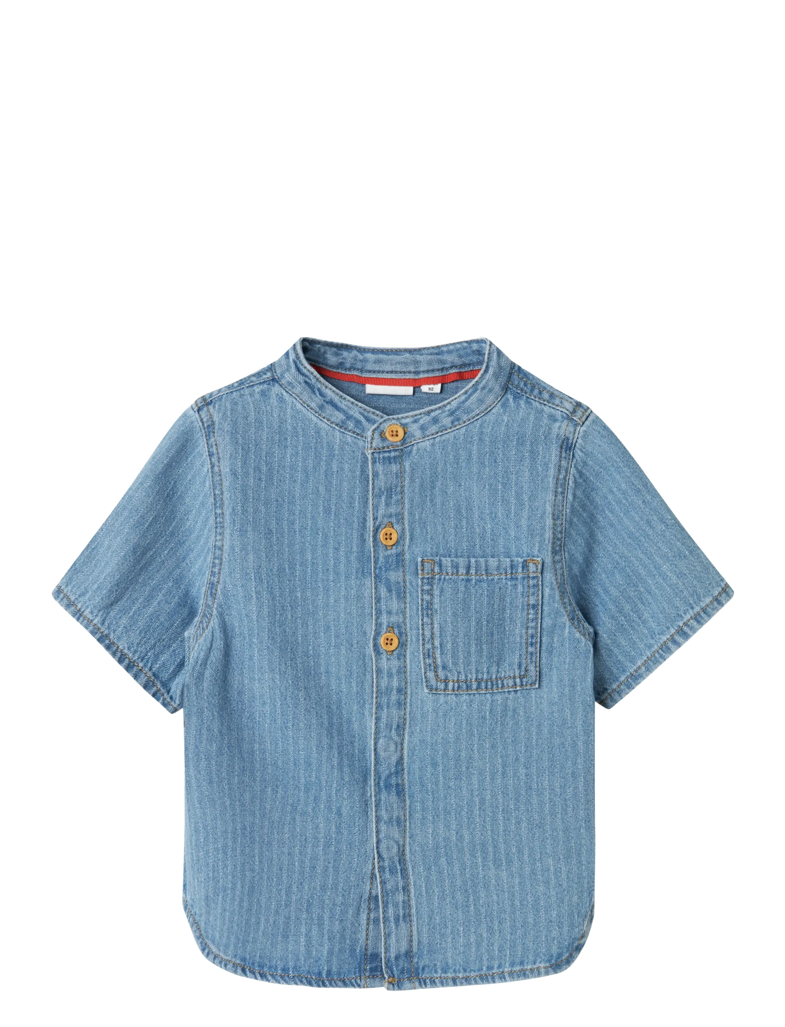 name it NMMFIDO SS DNM SHIRT 3950-KY H - Tøj - LIGHT BLUE DENIM / blue