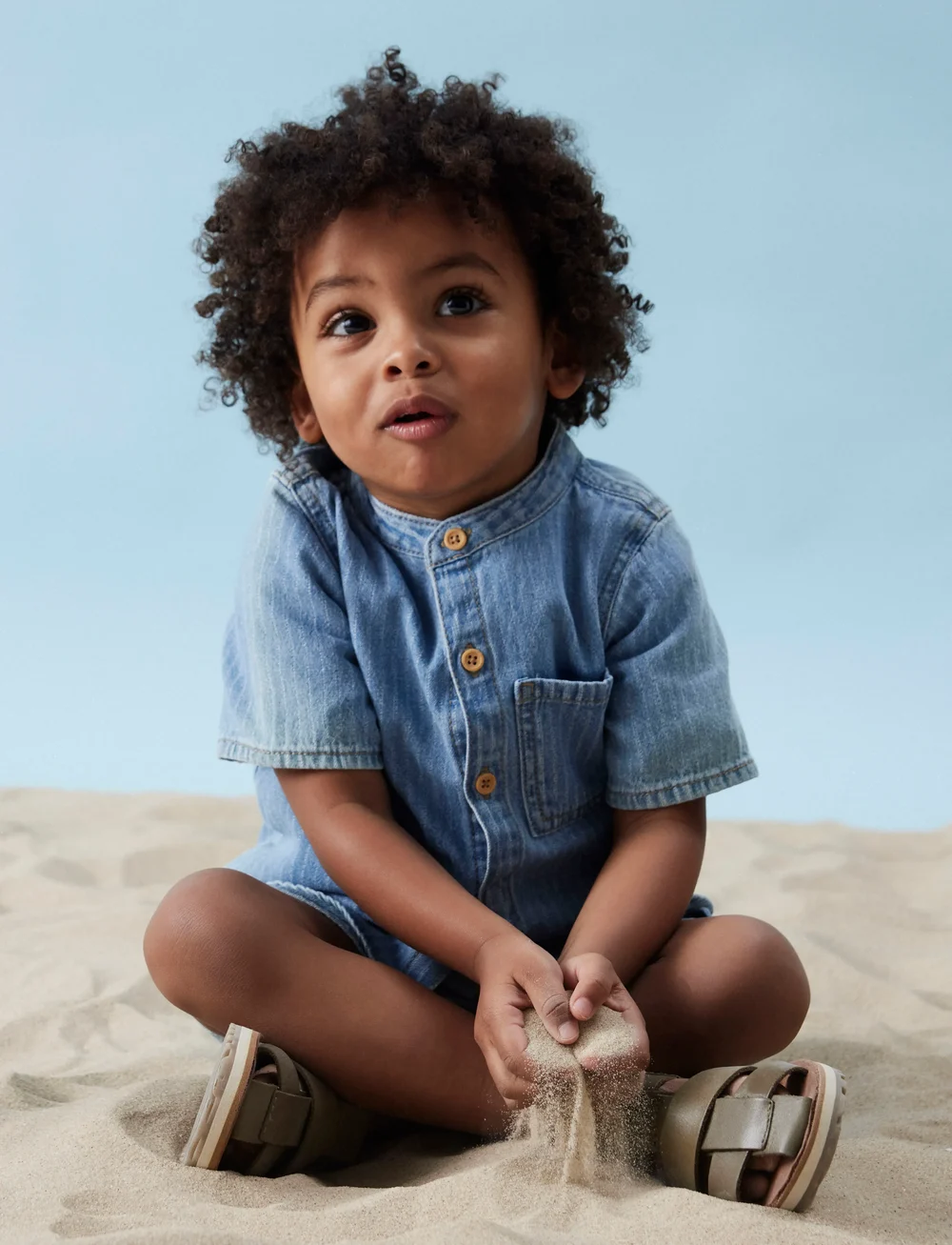 name it - NMMFIDO SS DNM SHIRT 3950-KY H - kortærmede skjorter - light blue denim - 0