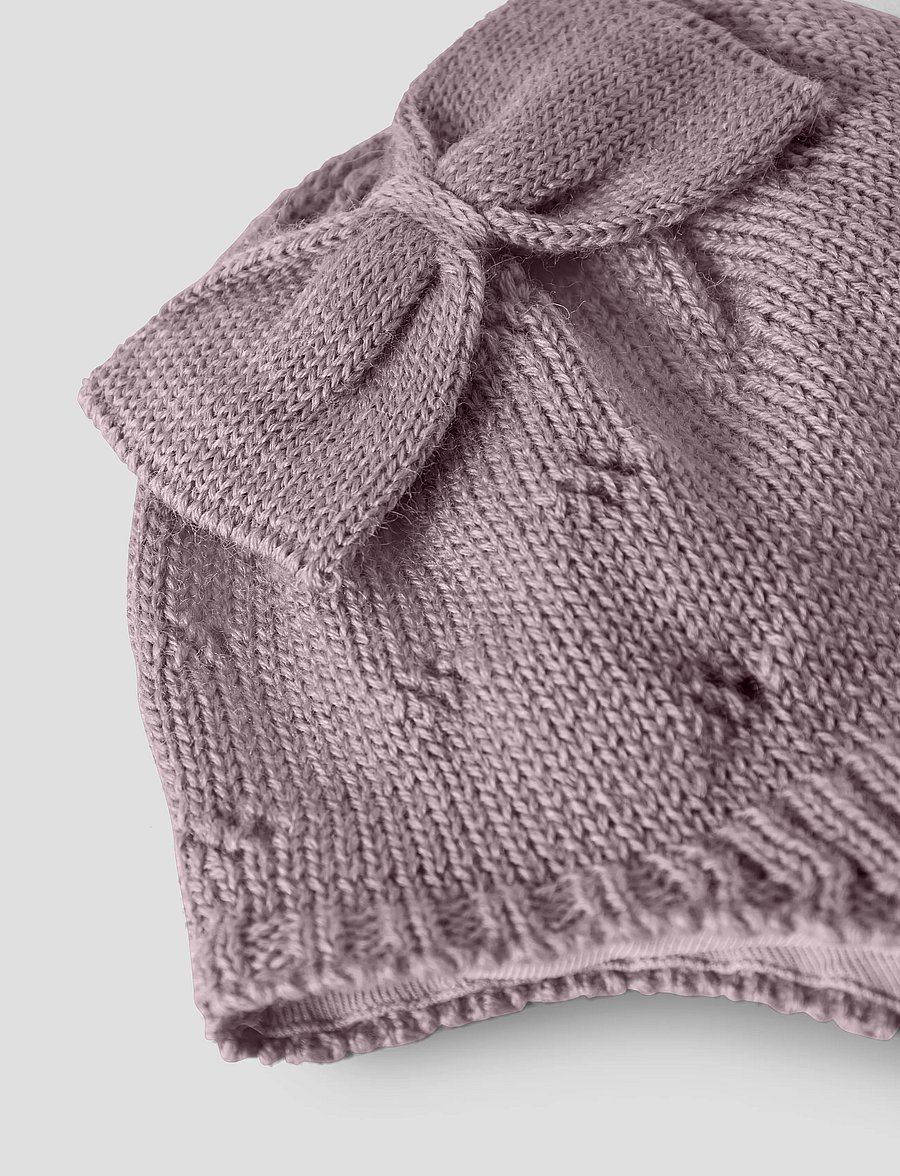 name it - NBFWRILLA BOW WOOL KNIT HAT - babymützen - toadstool - 4