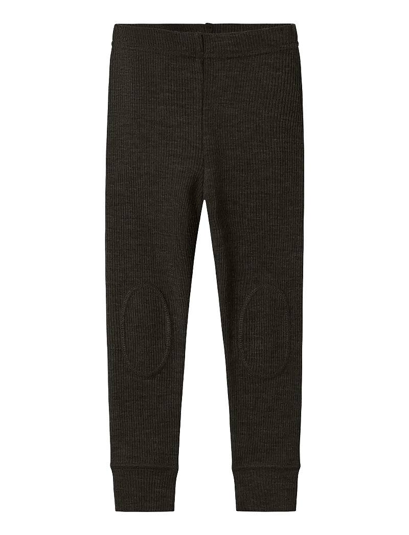 name it - NMNWAX WOOL RIB LEGGING NOOS - black - 0