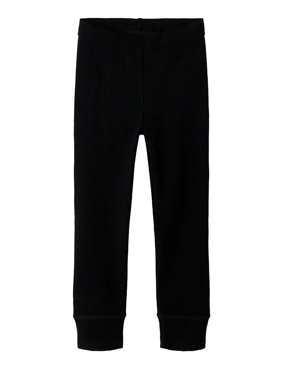 name it - NMNWAX WOOL RIB LEGGING NOOS - base layer baby - black - 1