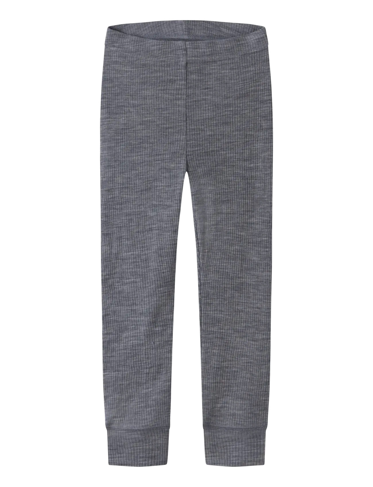 name it Nmnwax Wool Rib Legging Noos, 128, Grey, Underdele > Leggings, Børn