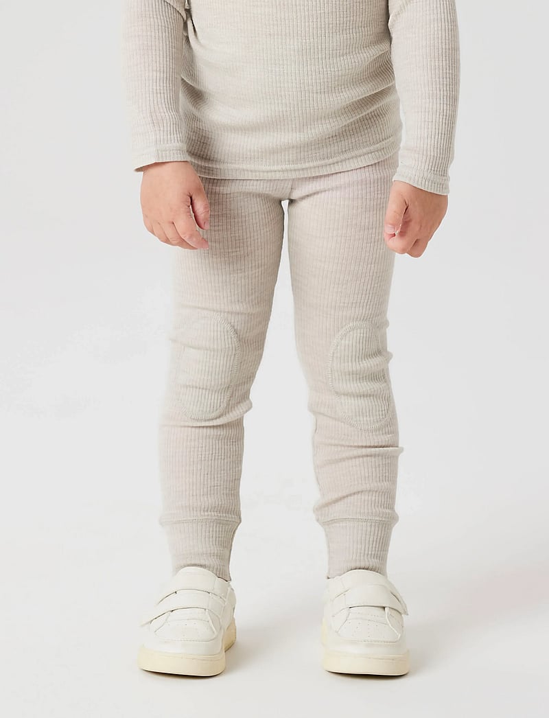 name it - NMNWAX WOOL RIB LEGGING NOOS - base layer baby - nacreous cloud - 0