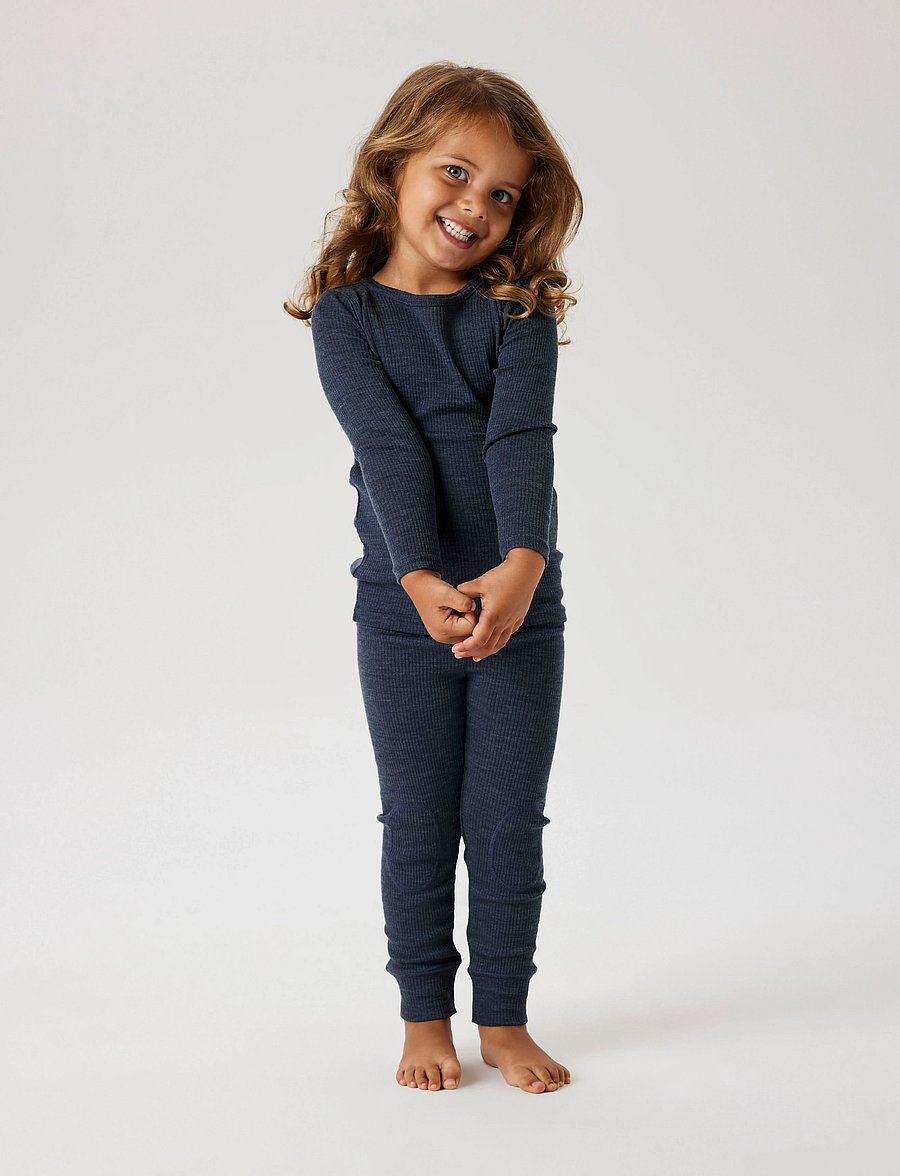 name it - NMNWAX WOOL RIB LEGGING NOOS - ombre blue - 0