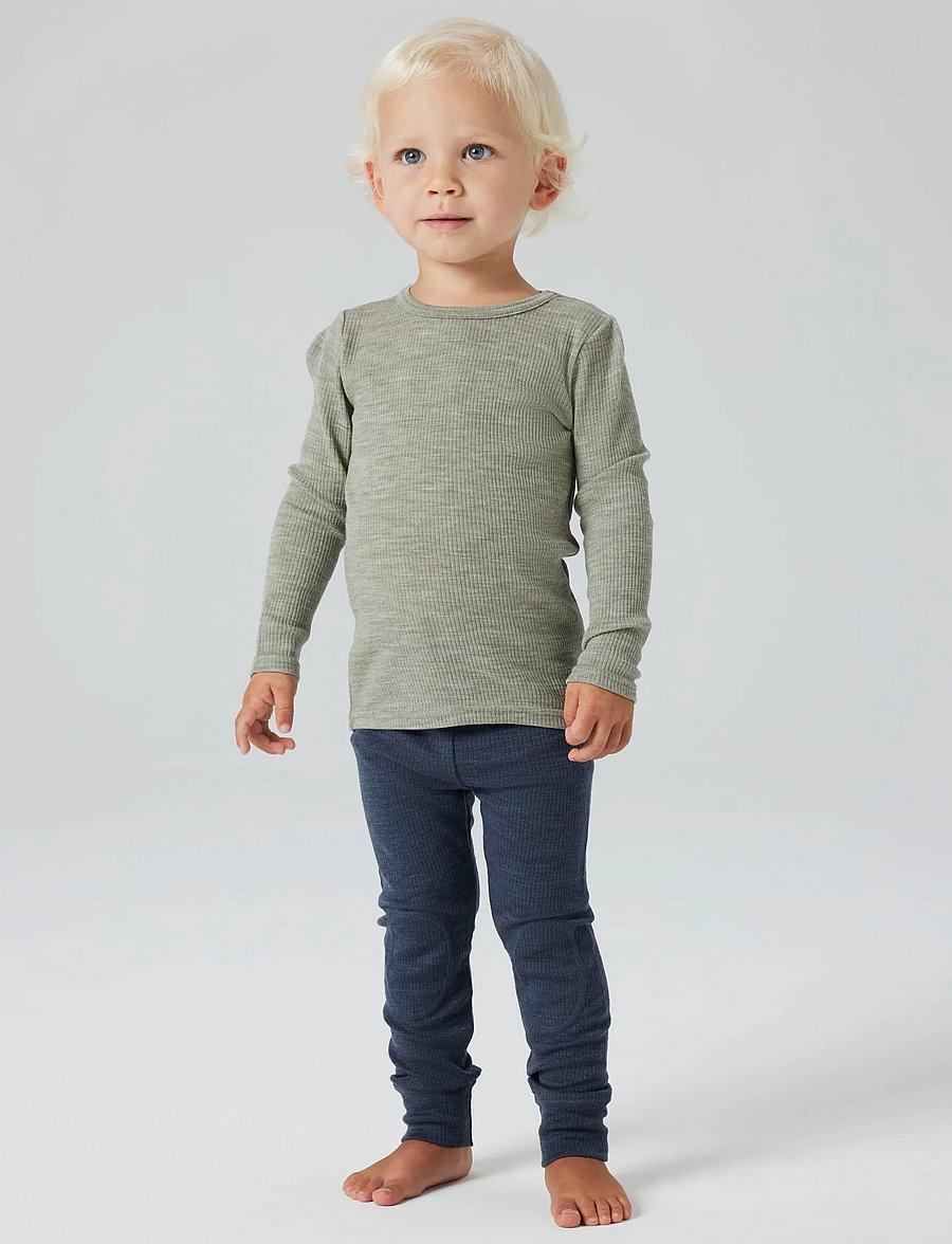 name it - NMNWAX WOOL RIB LEGGING NOOS - ombre blue - 5