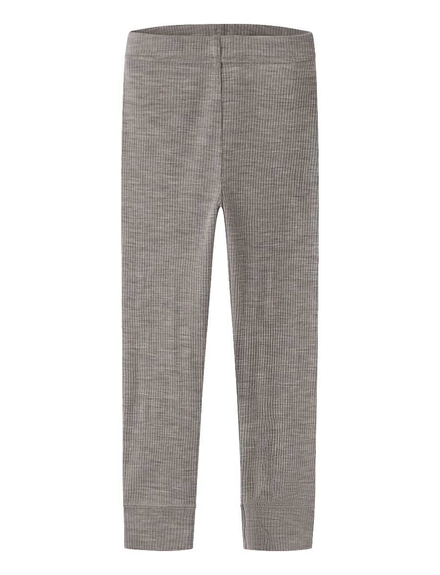 name it - NMNWAX WOOL RIB LEGGING NOOS - satellite - 0