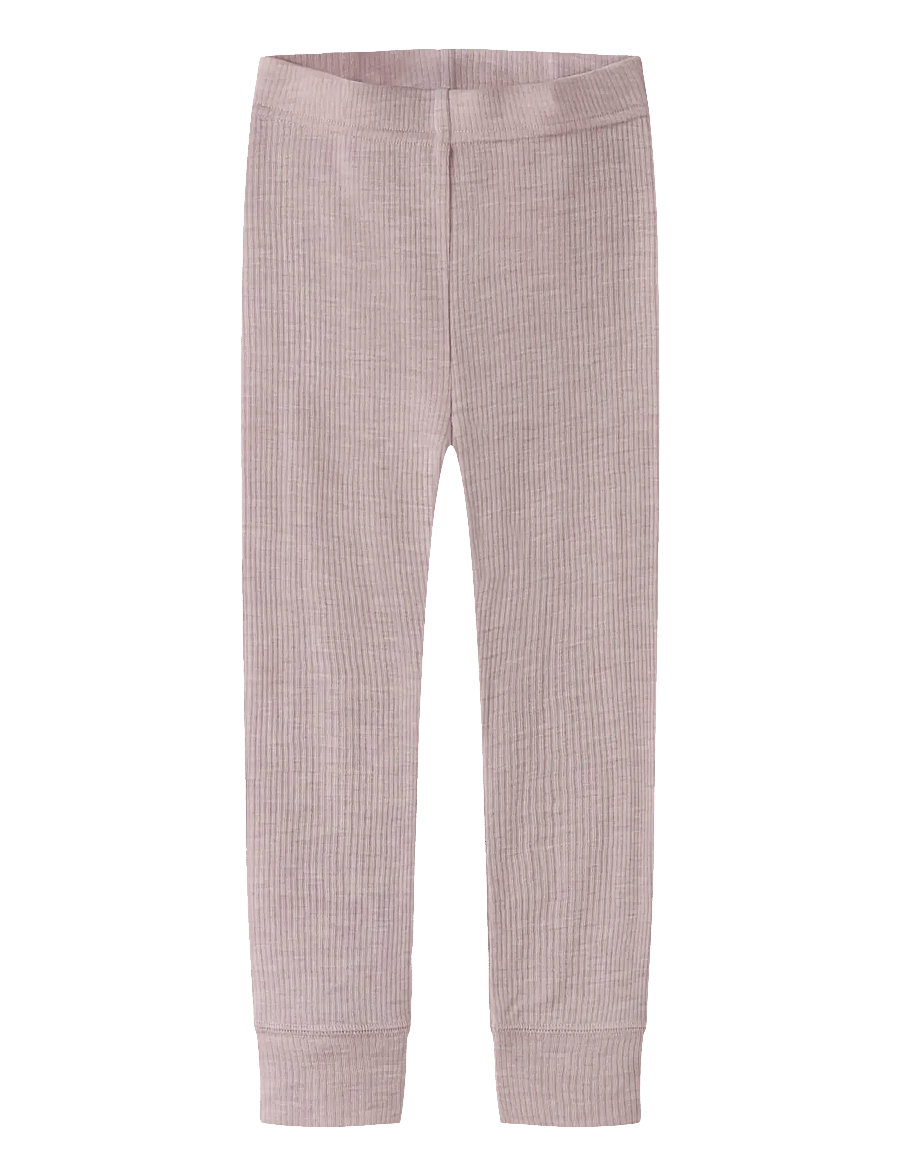 name it - NMNWAX WOOL RIB LEGGING NOOS - beebi alusriided - violet ice - 0