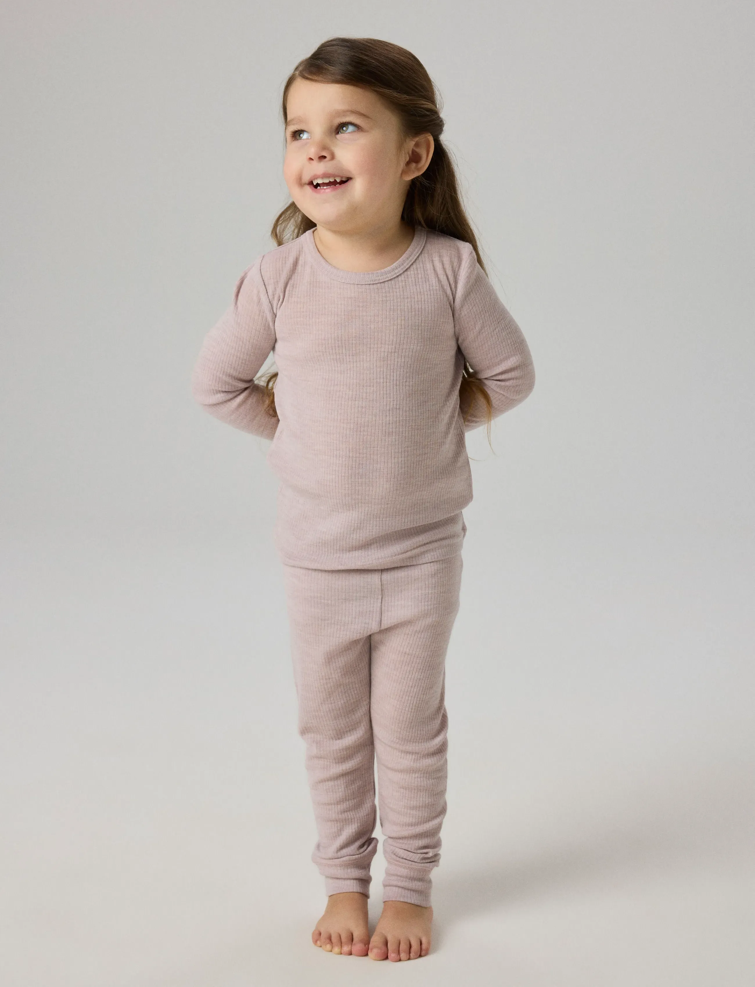 name it - NMNWAX WOOL RIB LEGGING NOOS - beebi alusriided - violet ice - 2