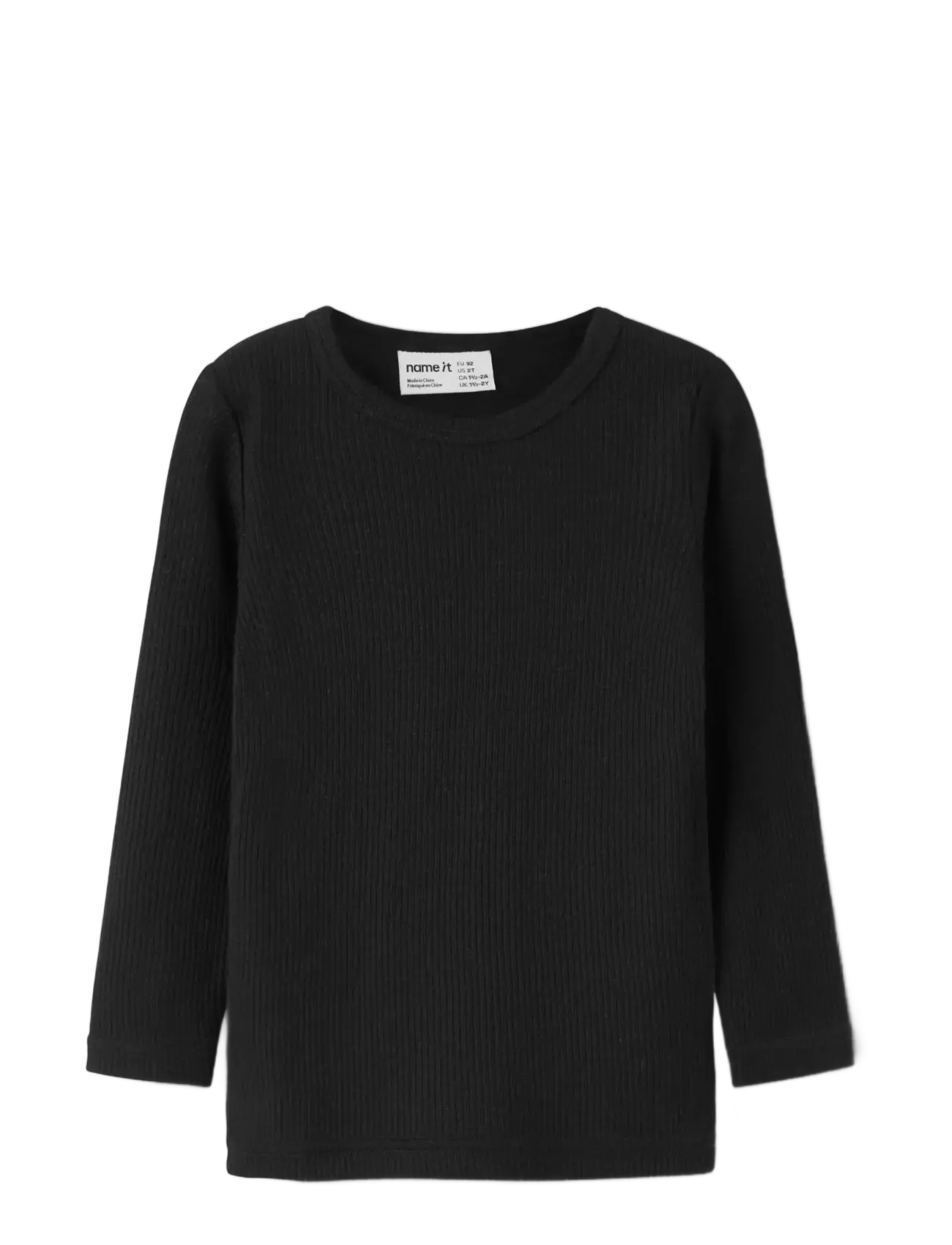 name it - NMNWAX WOOL RIB LS TOP NOOS - underställ baby - black - 2
