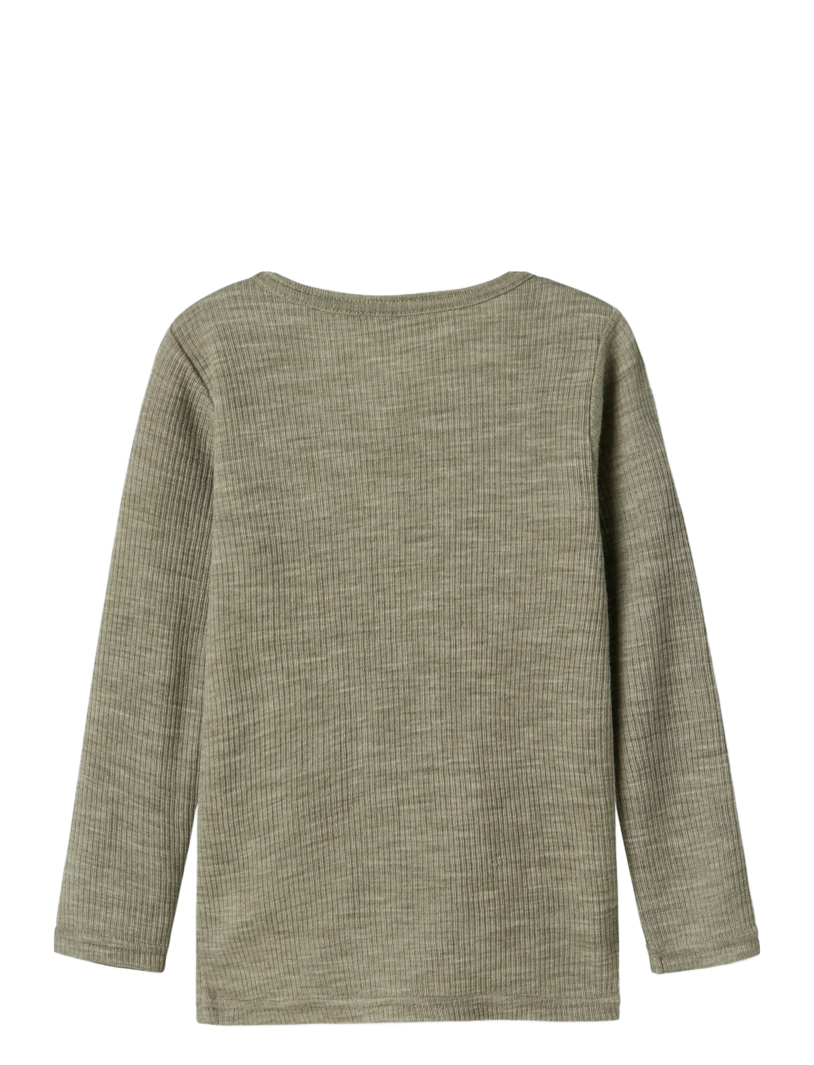 name it - NMNWAX WOOL RIB LS TOP NOOS - długi rękaw - dried sage - 2