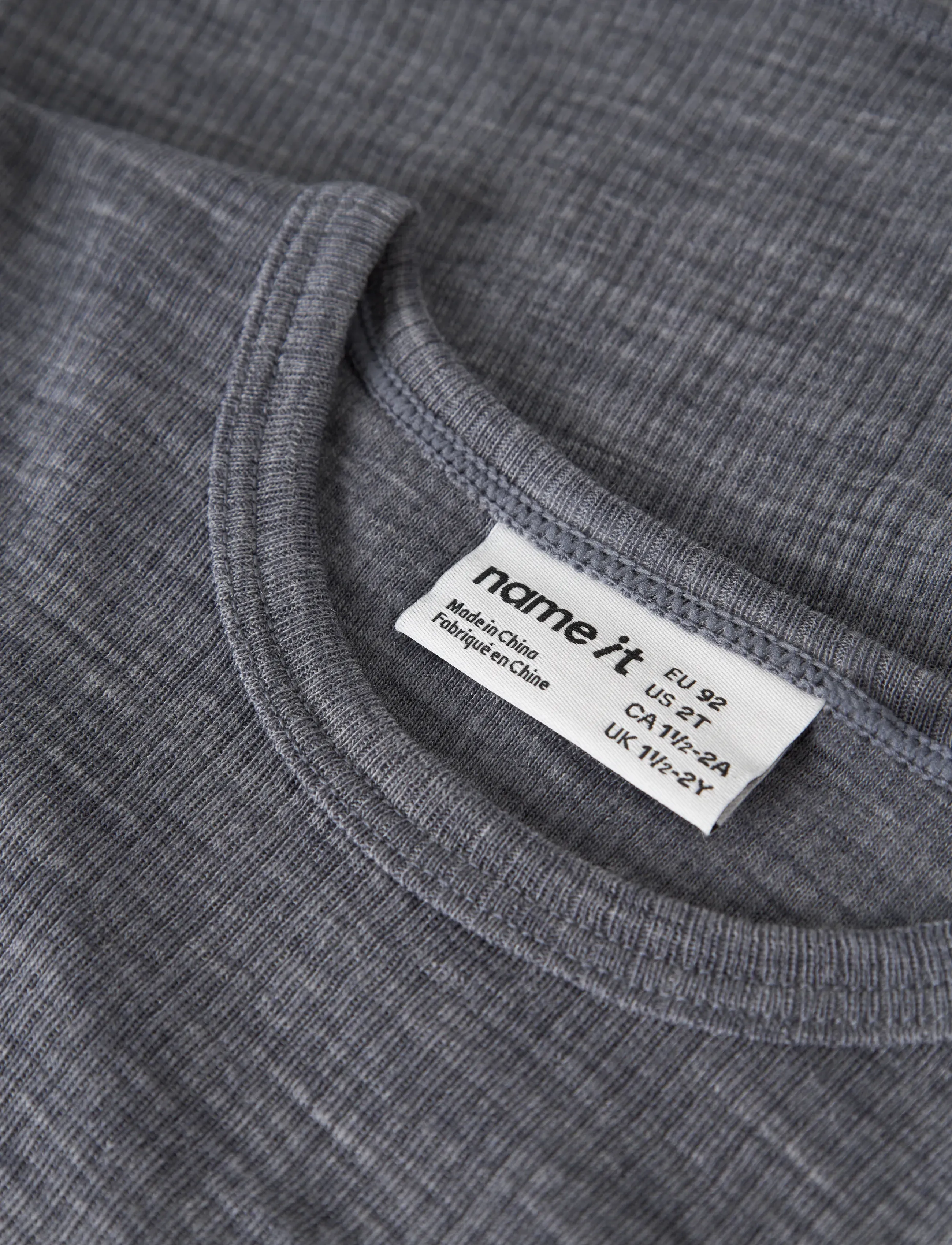 name it - NMNWAX WOOL RIB LS TOP NOOS - t-krekli ar garām piedurknēm - folkstone gray - 4